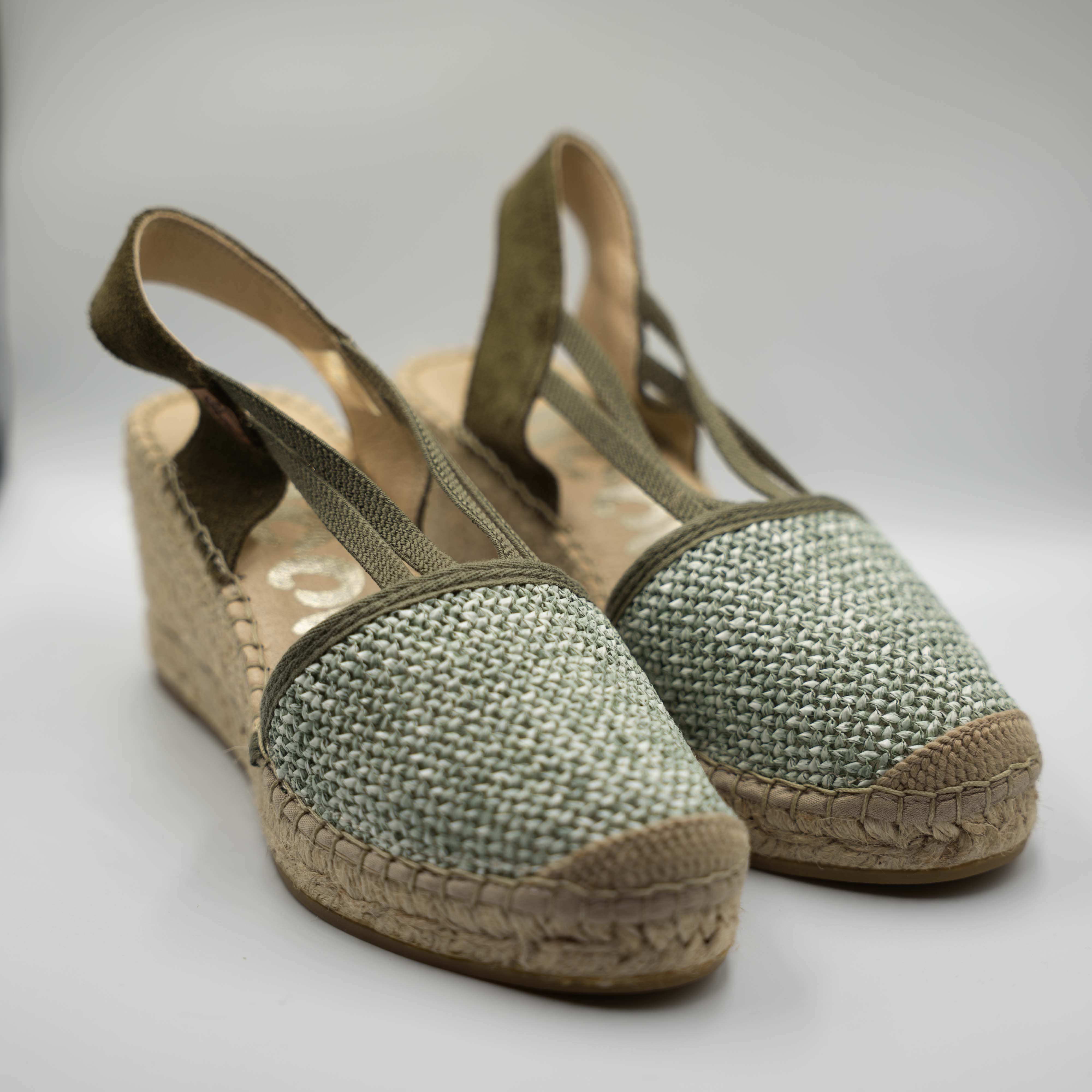 Vidorreta - Espadrilles in pelle e rafia con elastico