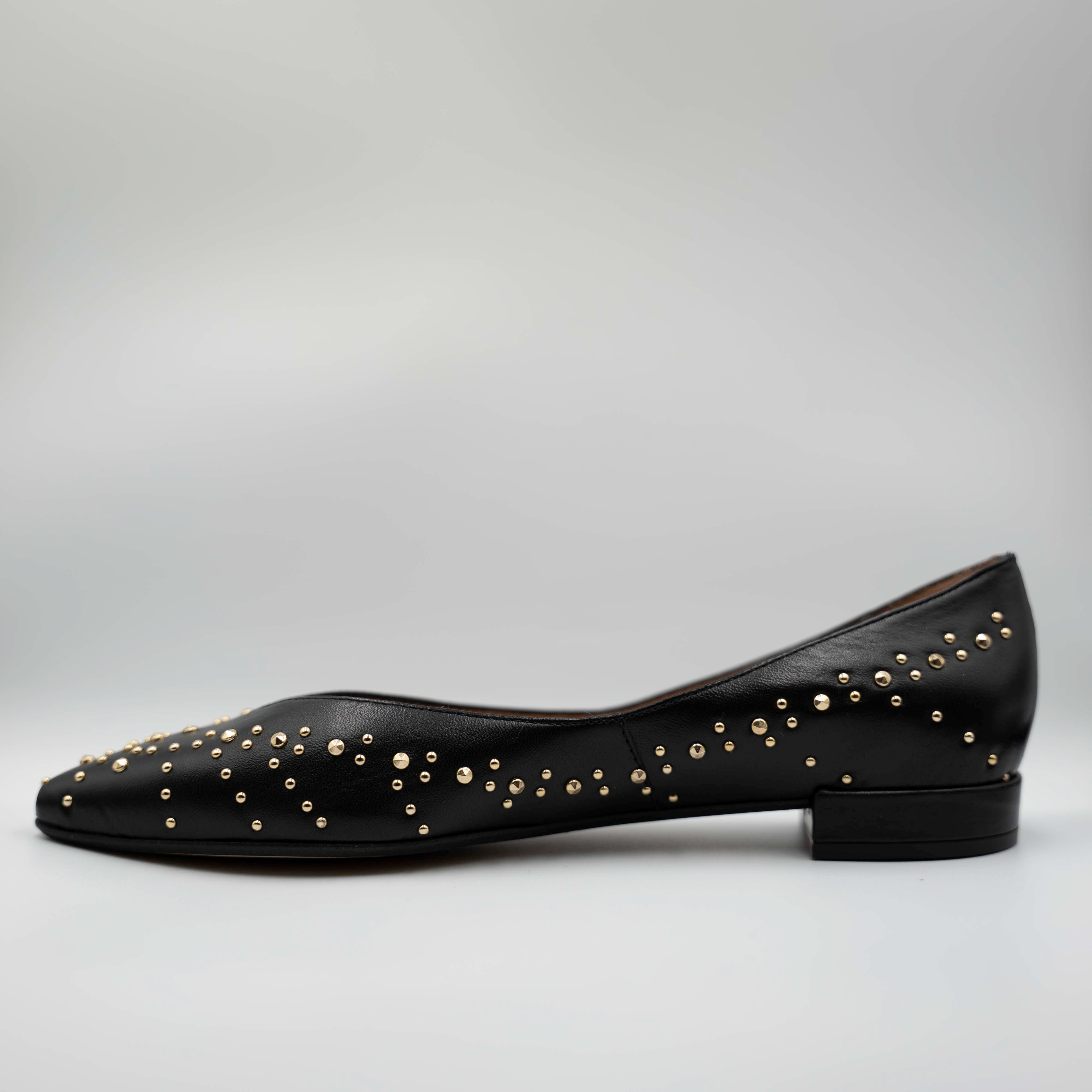 Ora - Ballerine in pelle con borchie
