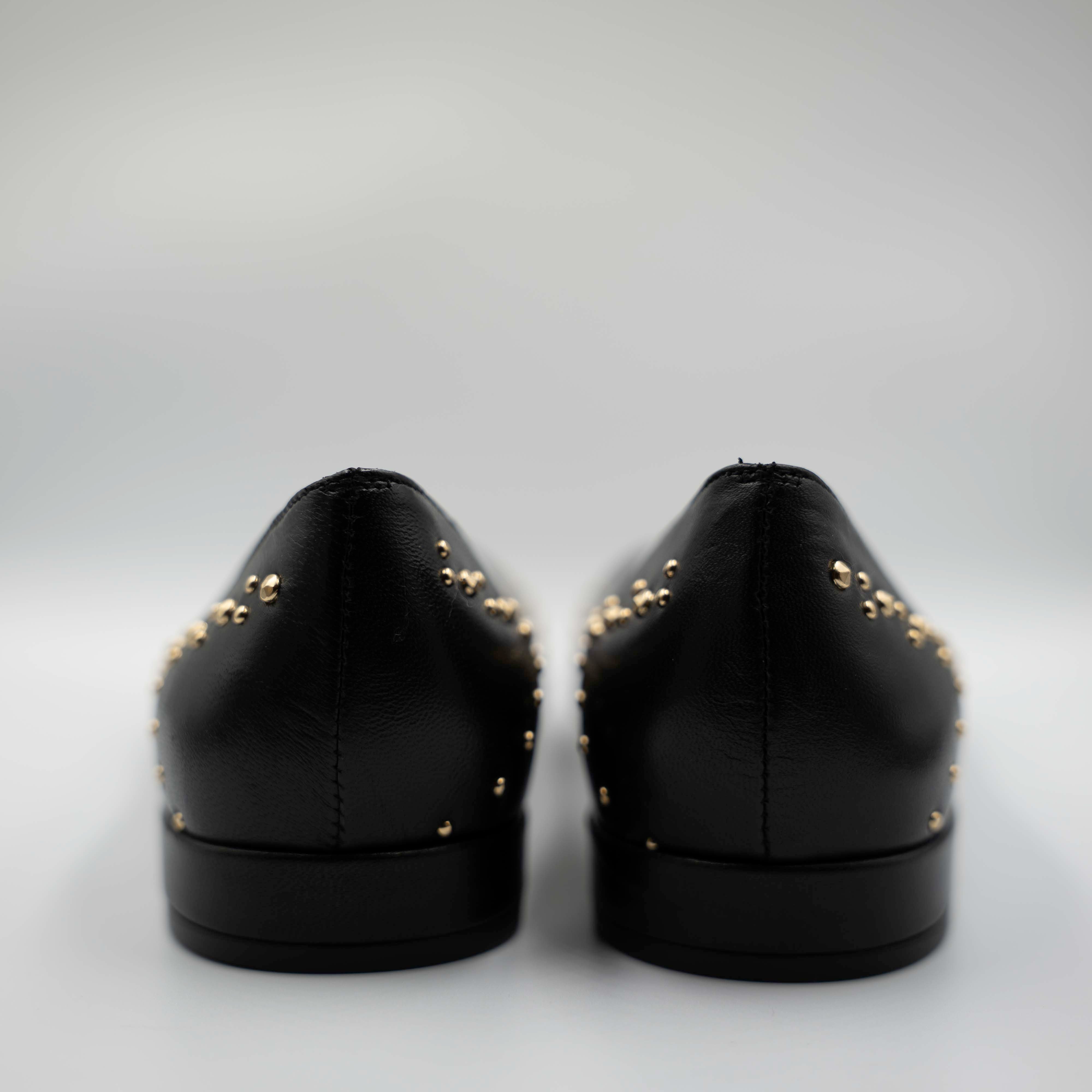 Ora - Ballerine in pelle con borchie