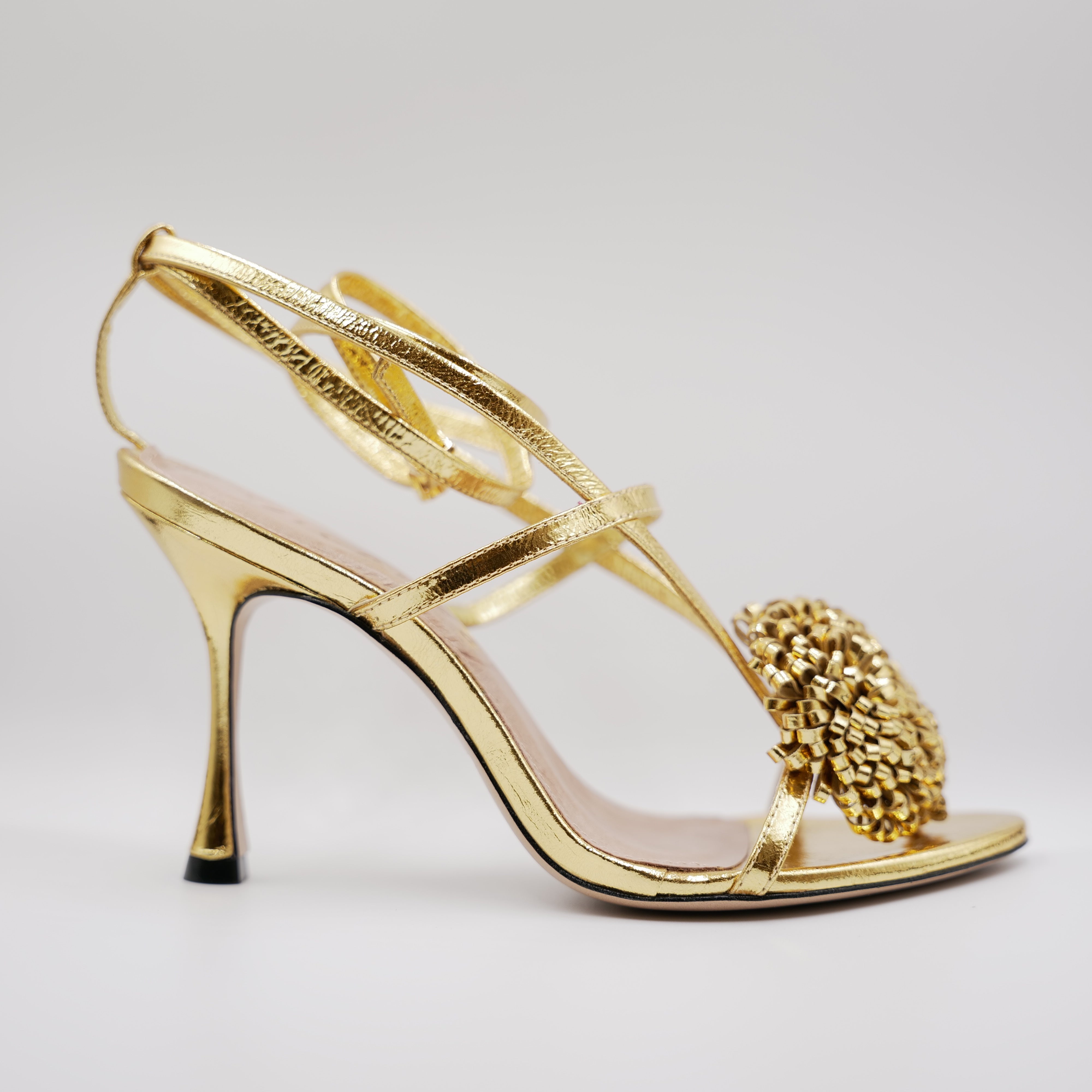 Vicenza - Sandali in pelle con fiore