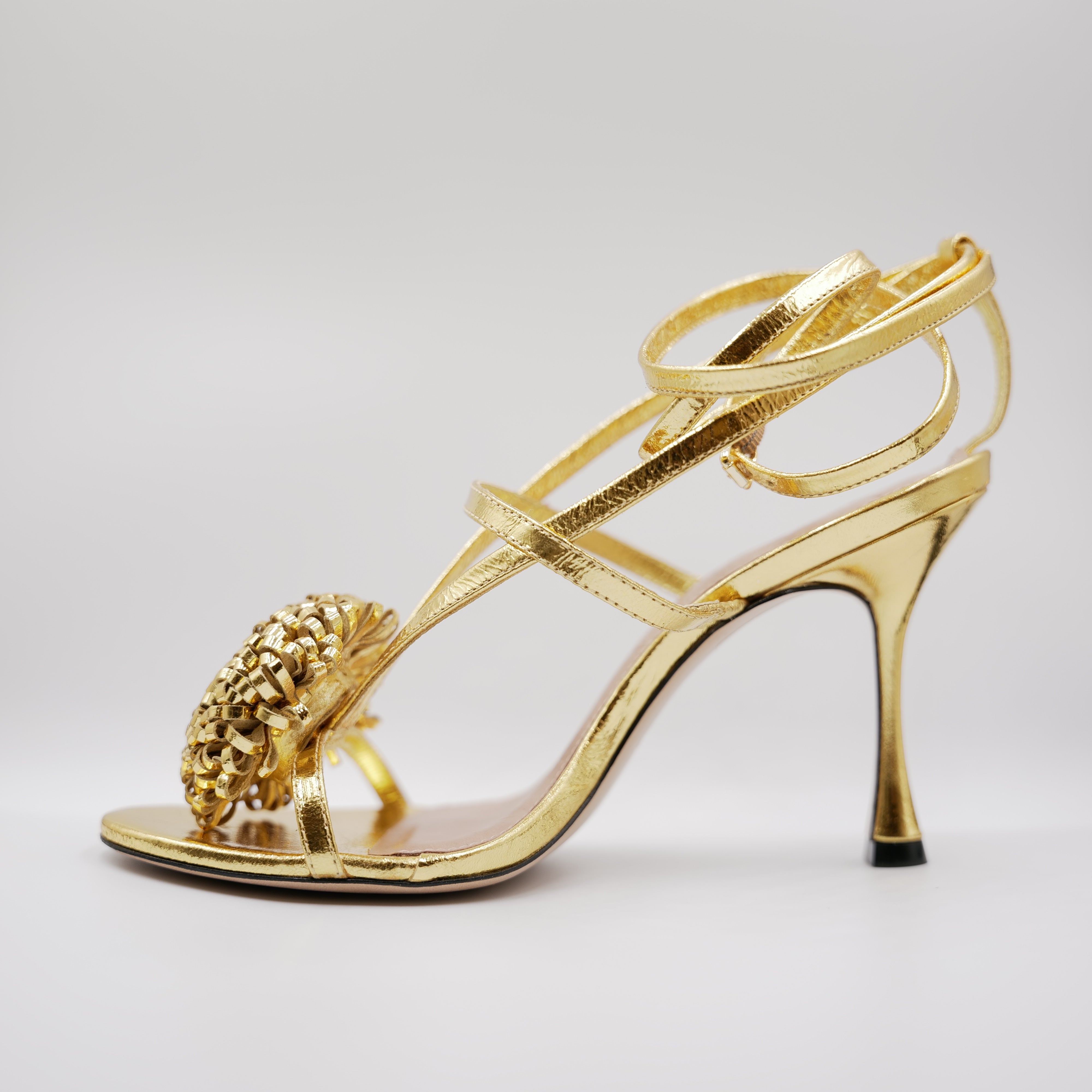 Vicenza - Sandali in pelle con fiore