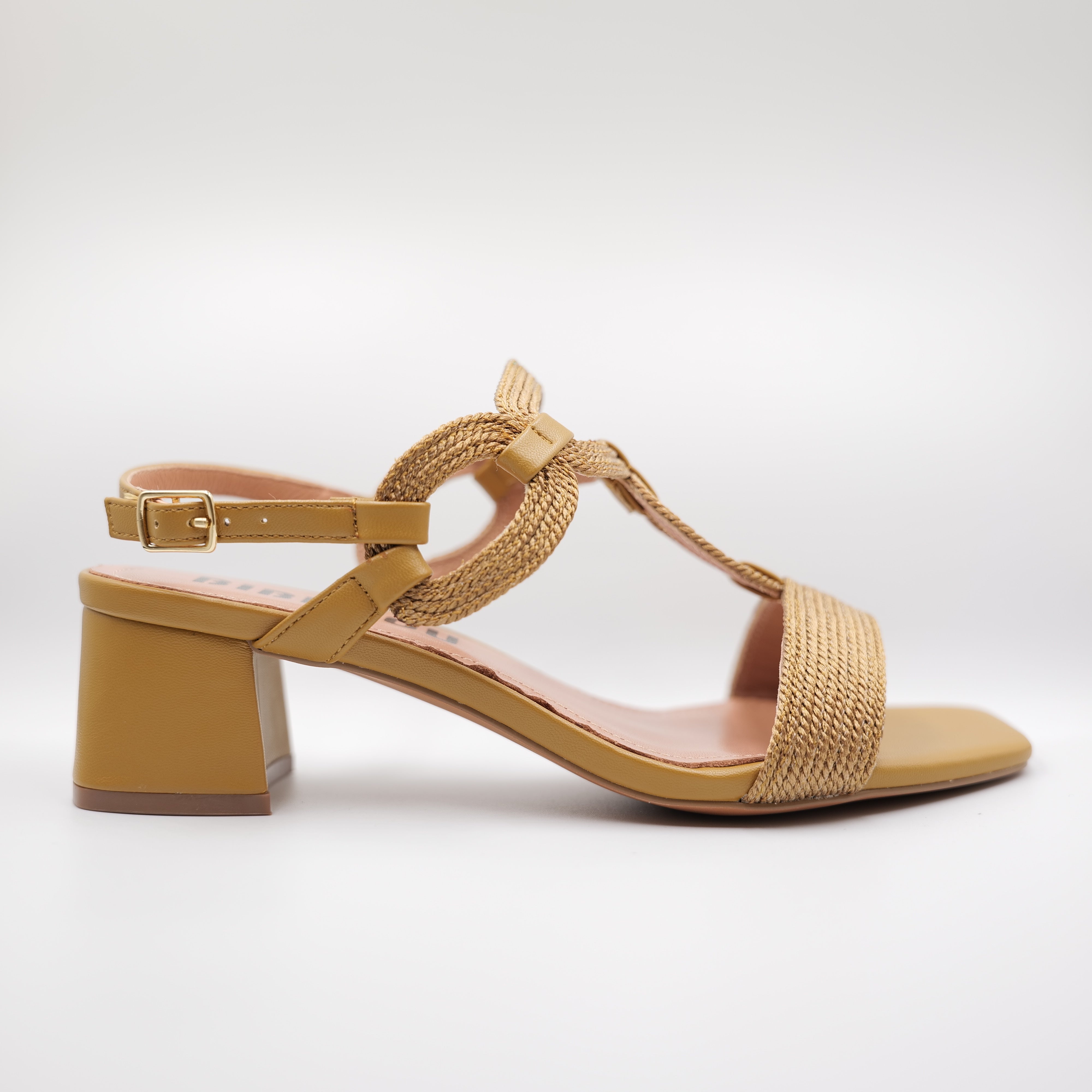Bibi Lou - Sandali in pelle rafia con cinturino