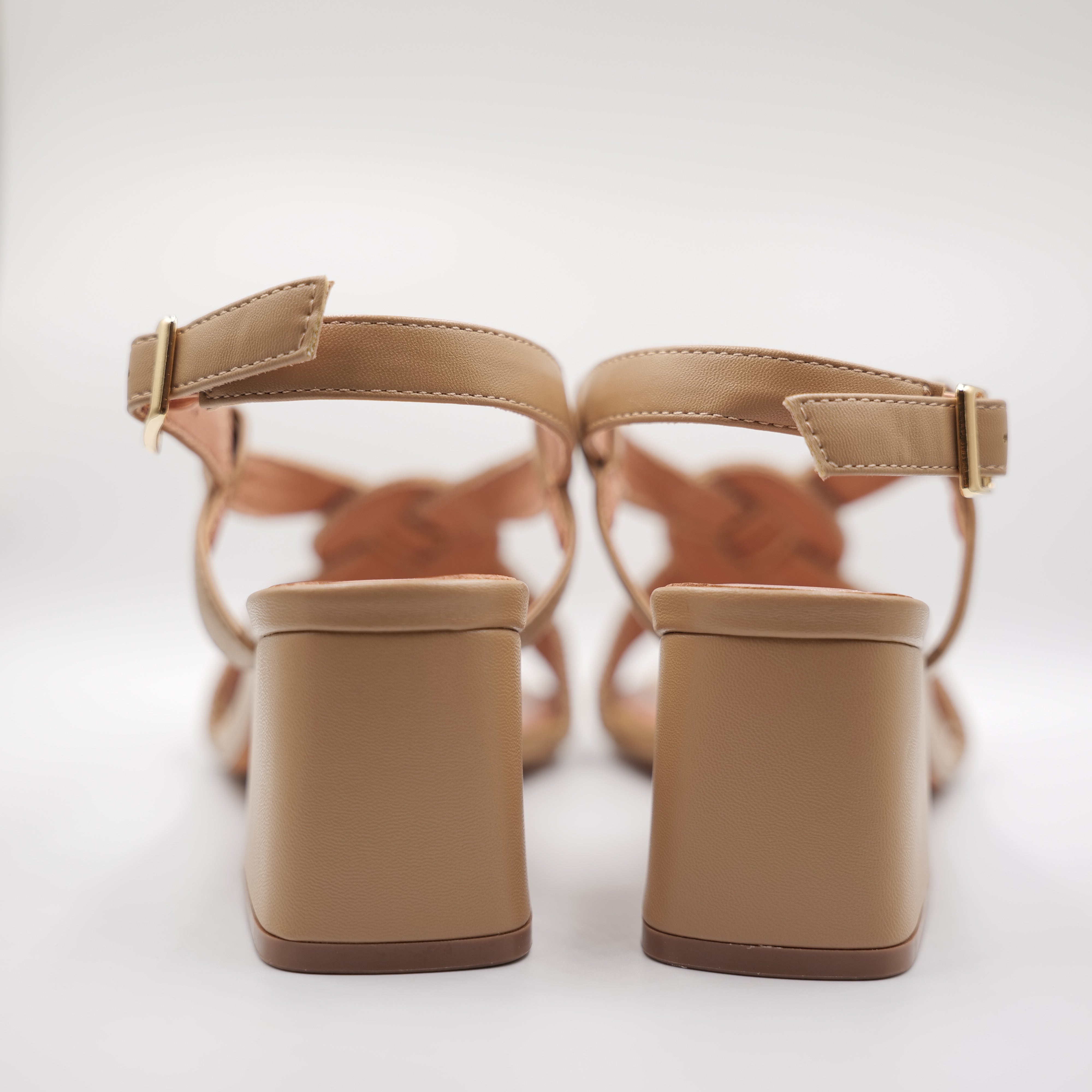 Bibi Lou - Sandali in pelle e rafia con cinturino