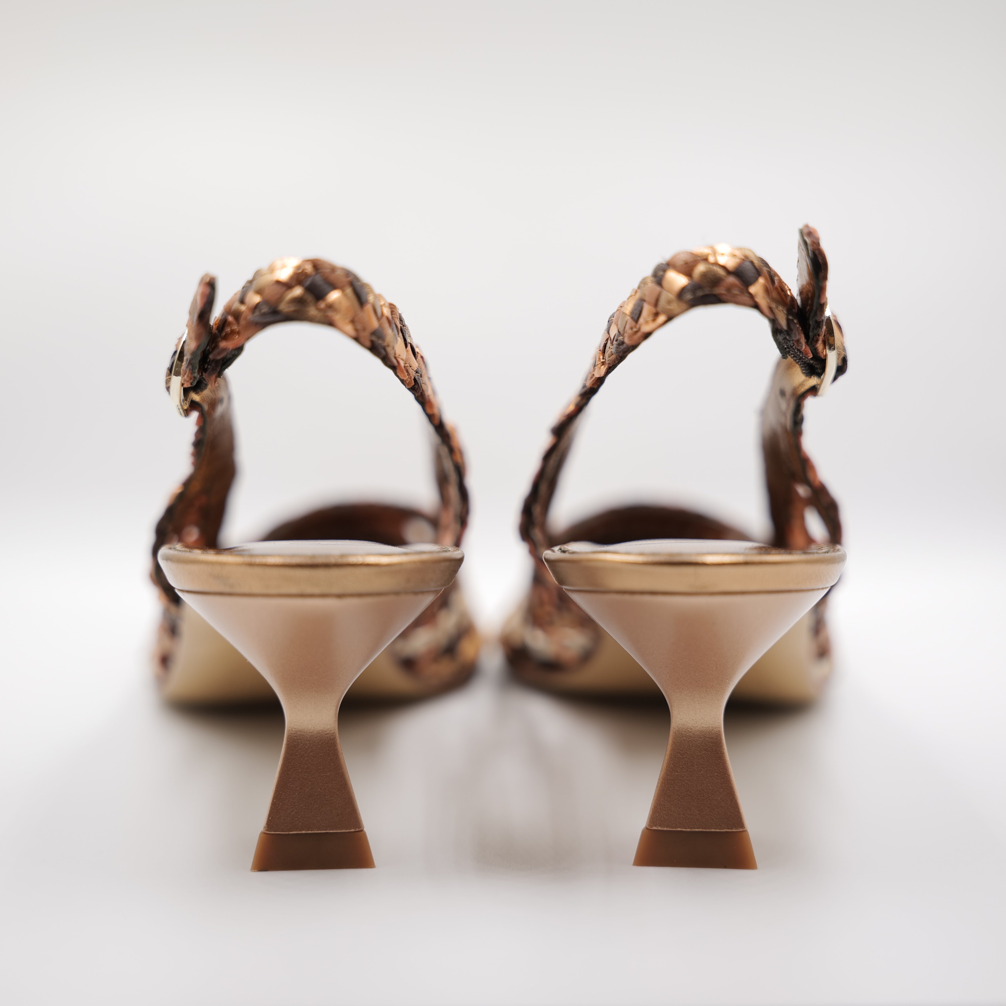 Pons Quintana - Slingback in pelle intrecciate con cinturino