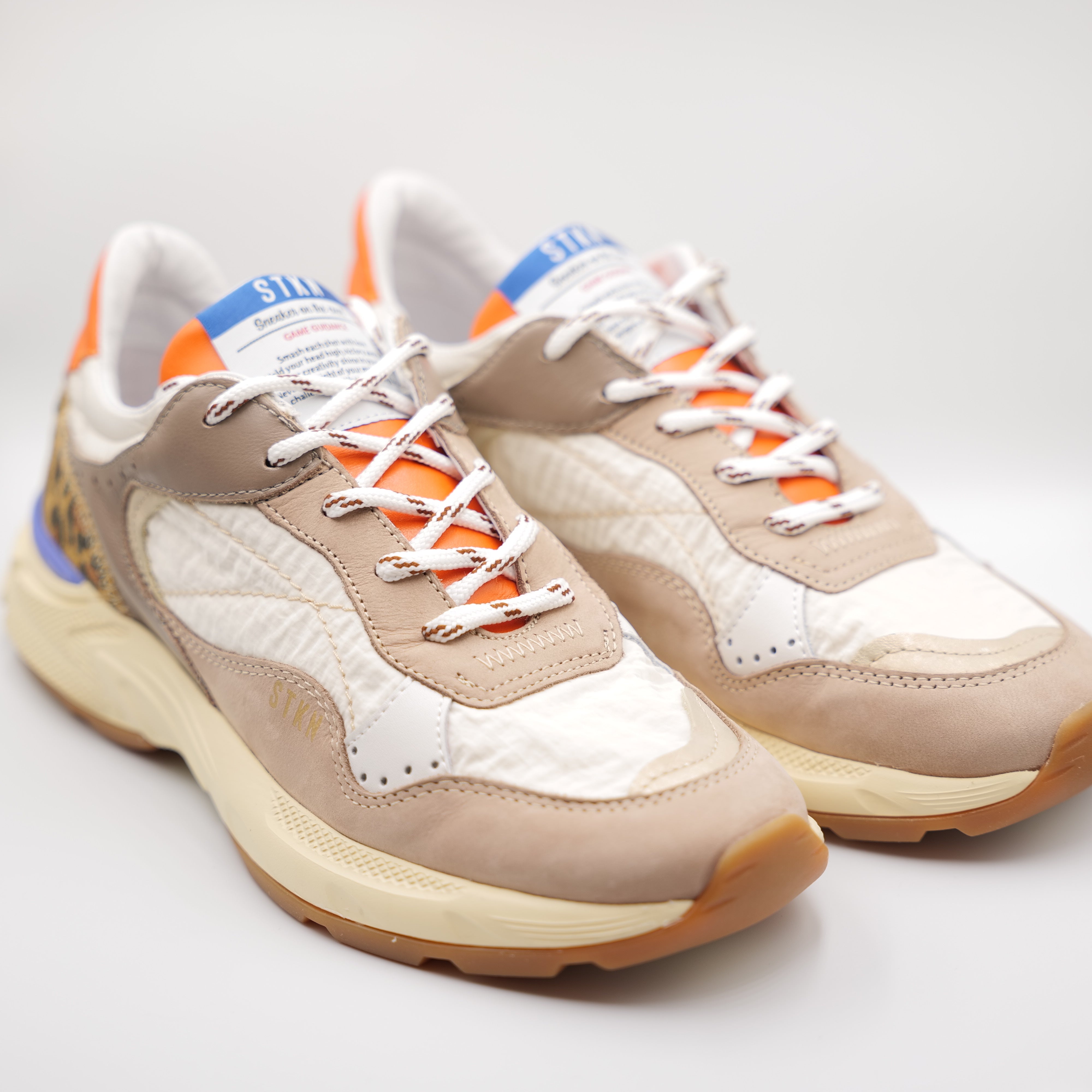 Stokton - Sneakers in pelle e tessuto