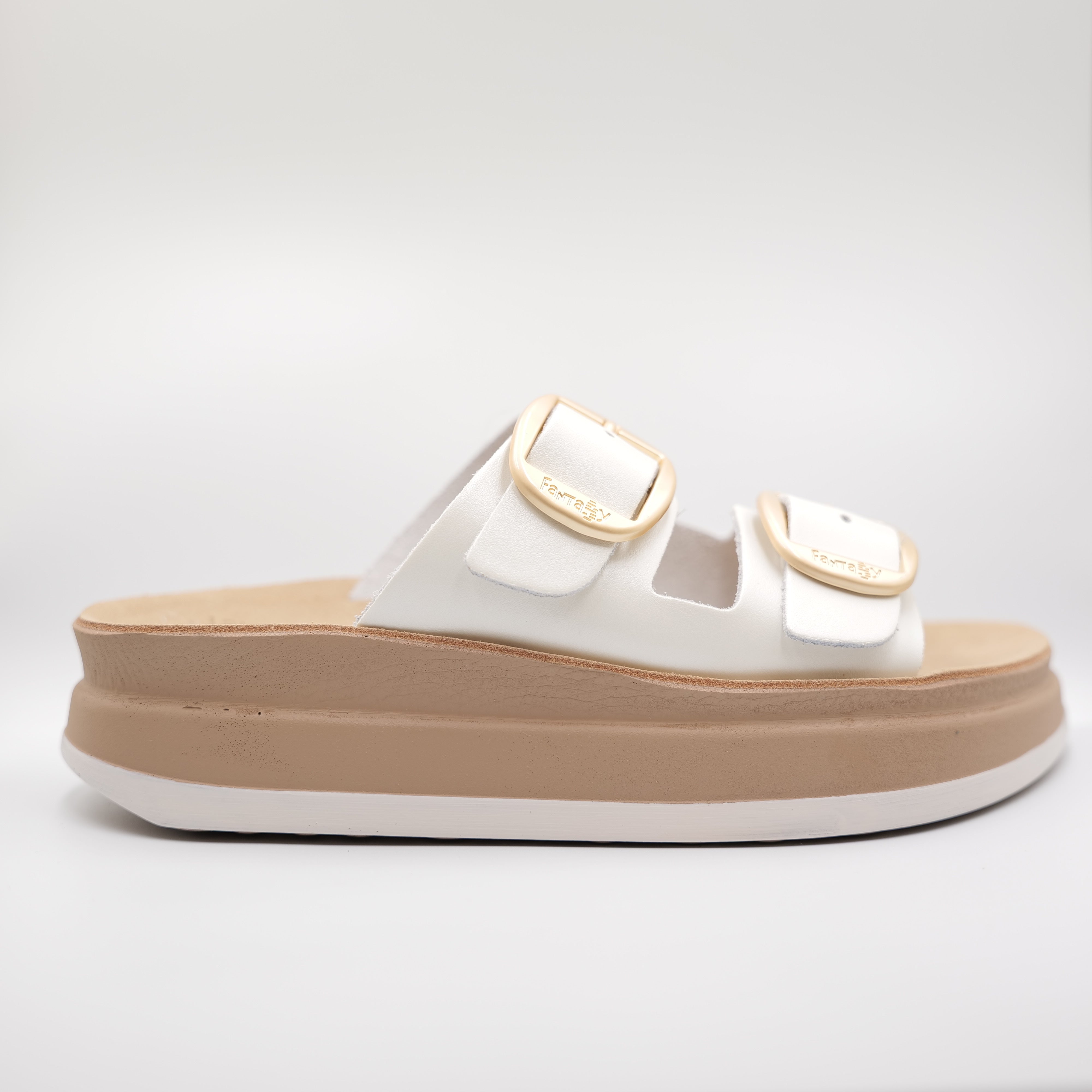 Fantasy sandals - Ciabattine in pelle con fibbie