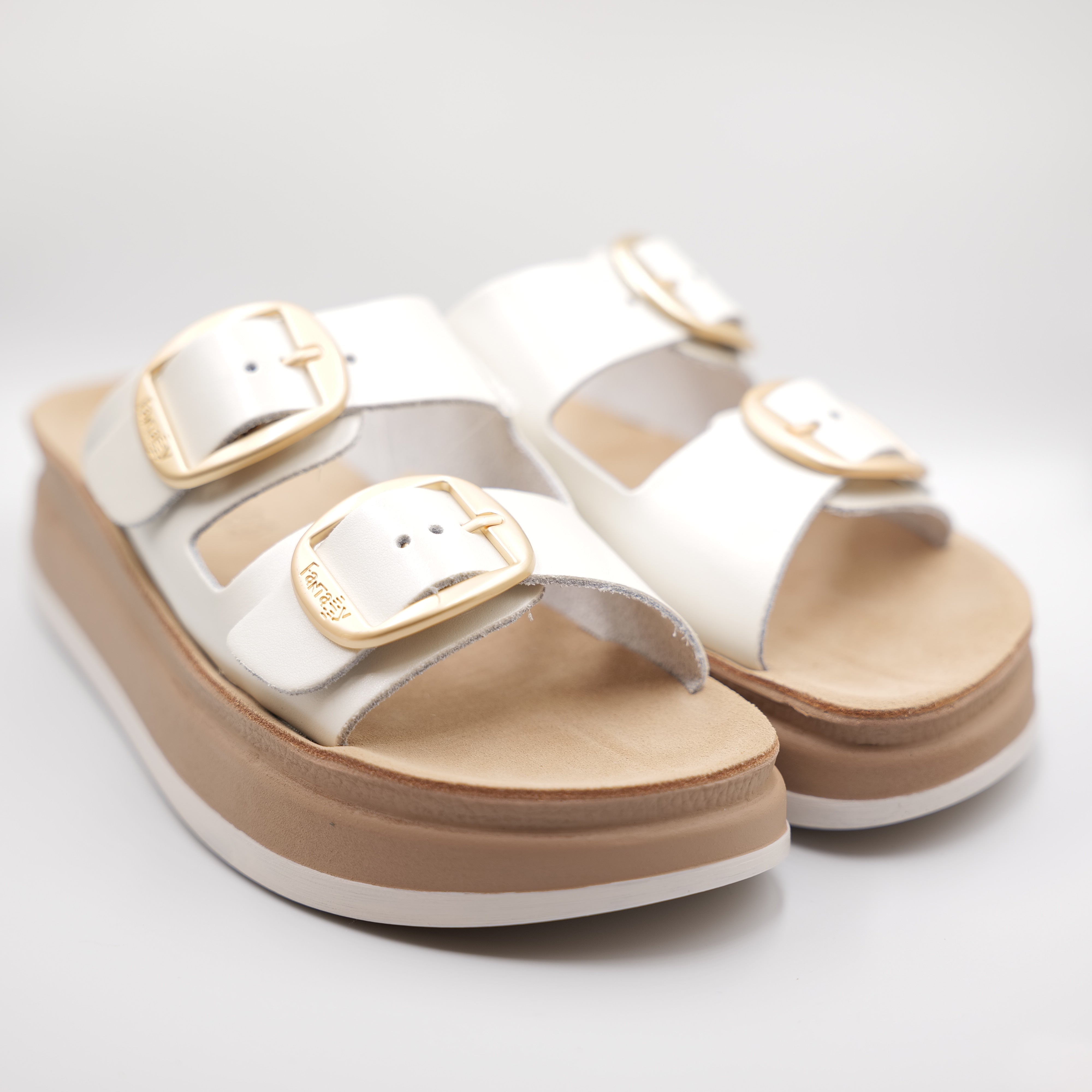 Fantasy sandals - Ciabattine in pelle con fibbie