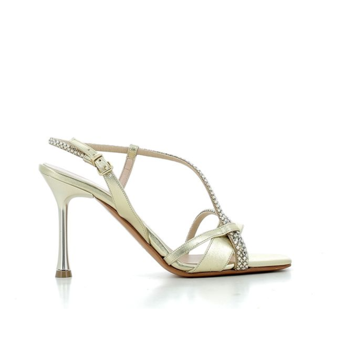 Albano - Sandalo in pelle con pietre