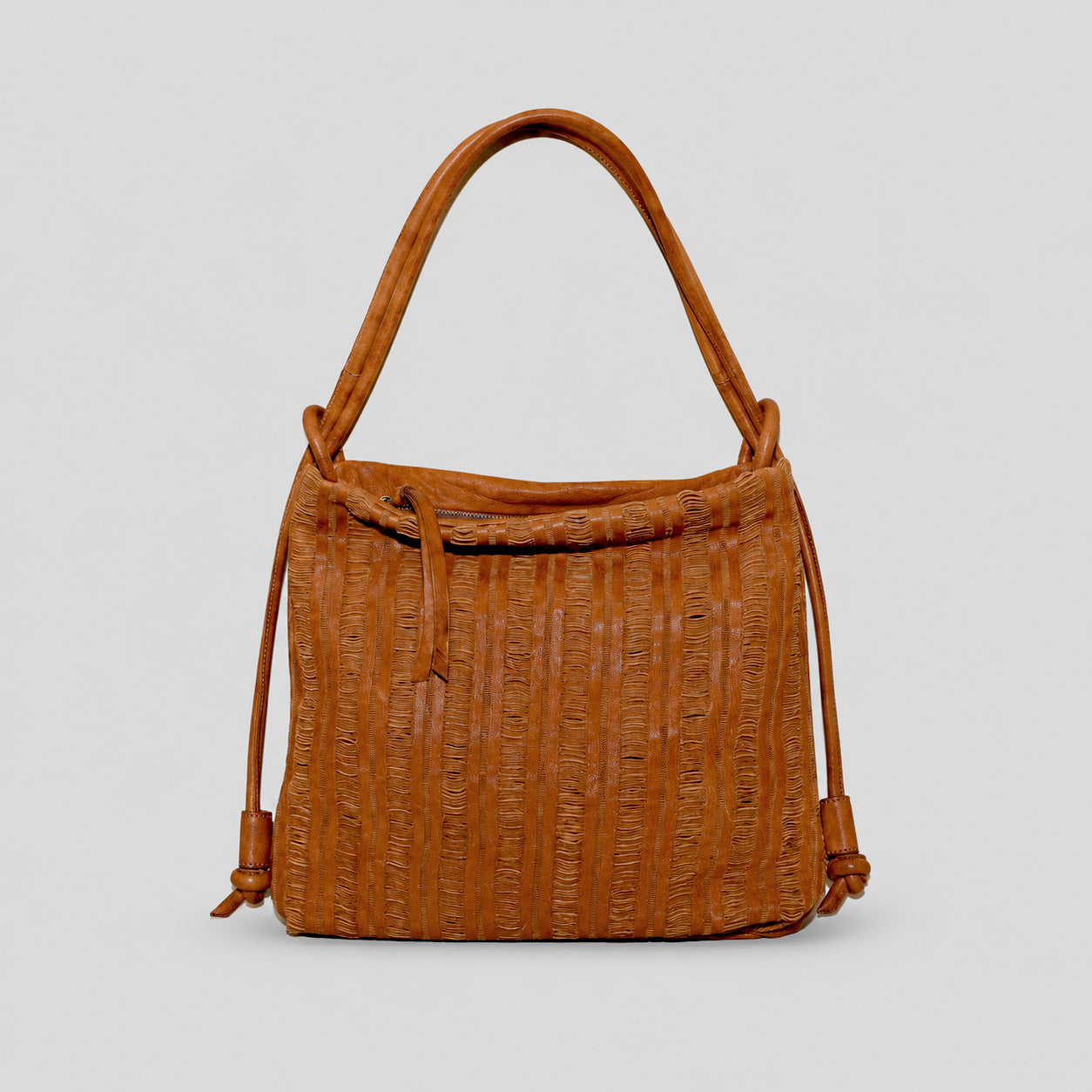Soho Bags – Borsa a Spalla in Pelle Testurizzata Cuoio