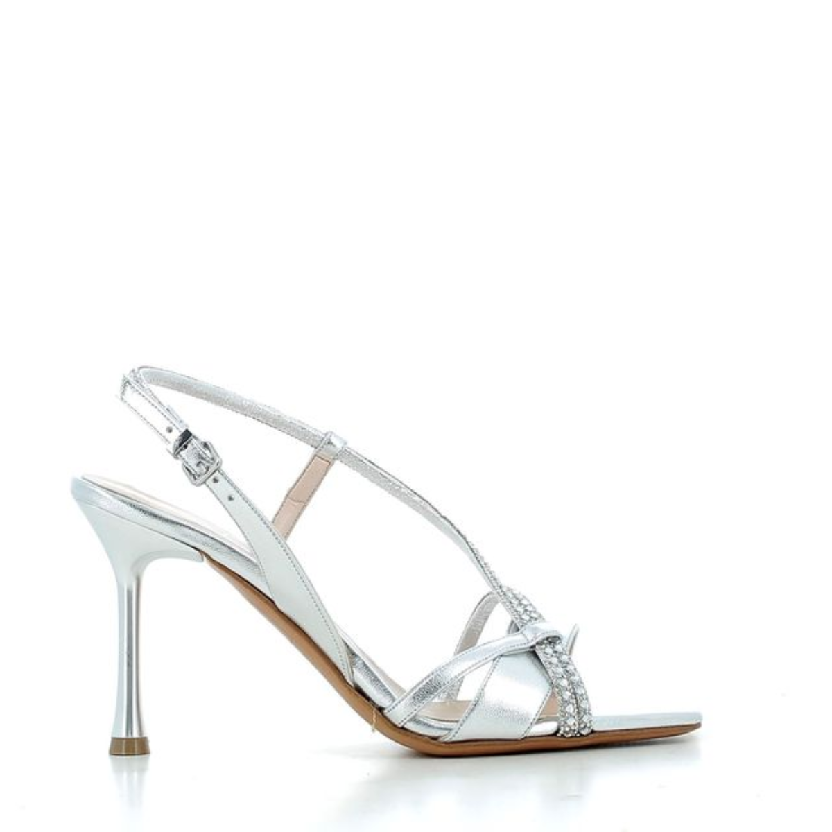 Albano - Sandalo in pelle con pietre