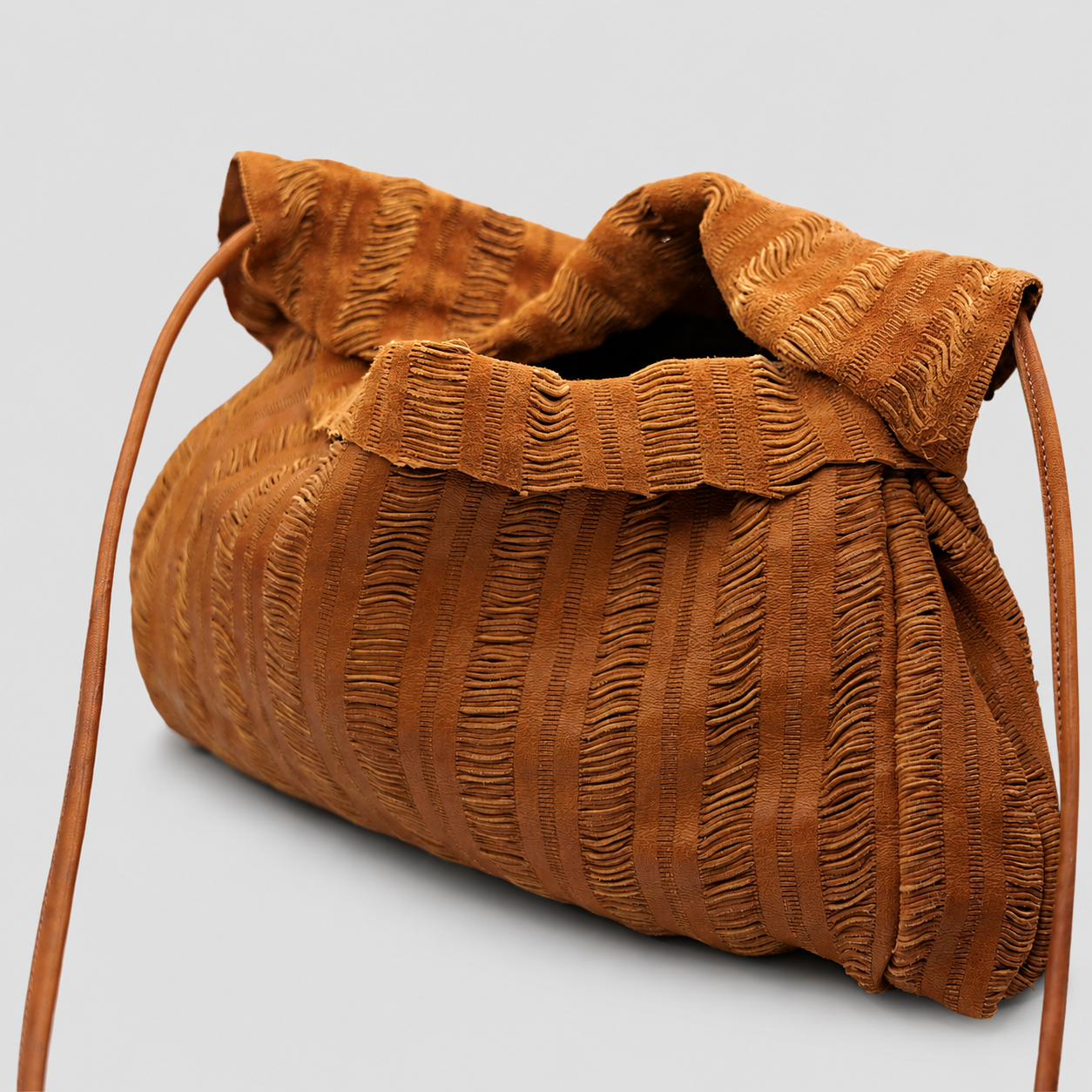 Soho Bags - Pochette con Frange in Pelle Cuoio
