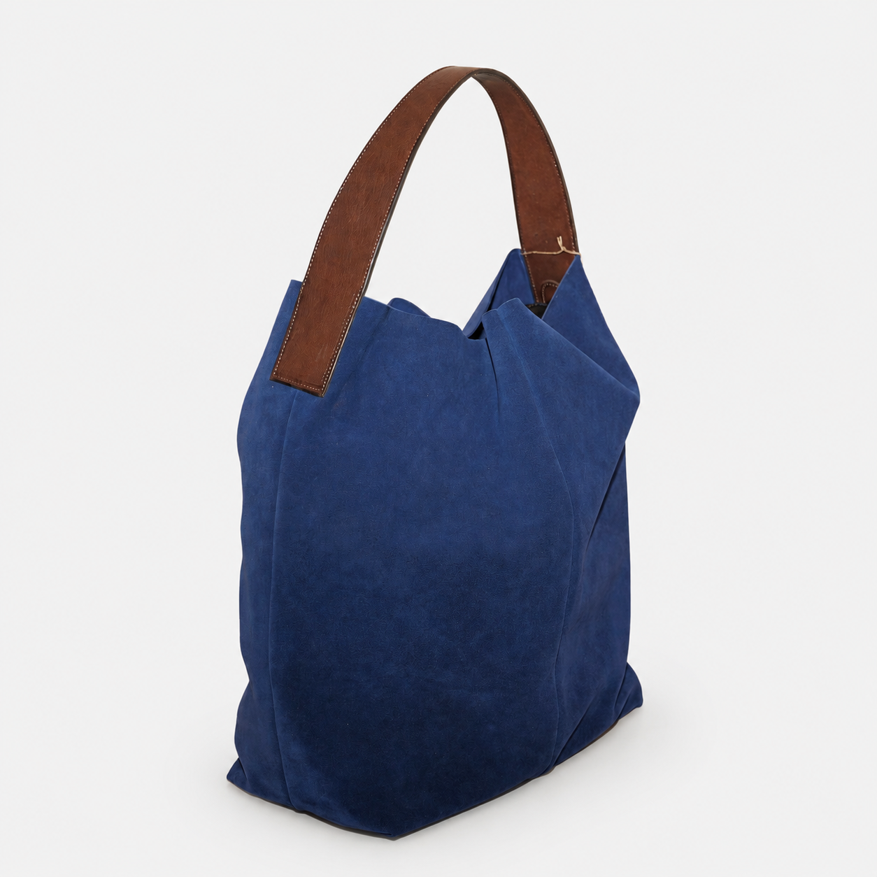 Soho Bags - Shopping Morbida in Camoscio Blu