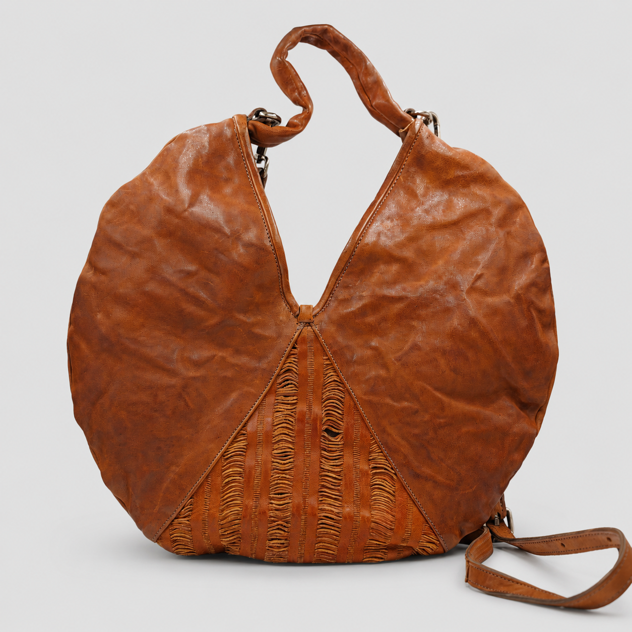 Soho Bags - Borsa Mezzaluna in Pelle Cuoio