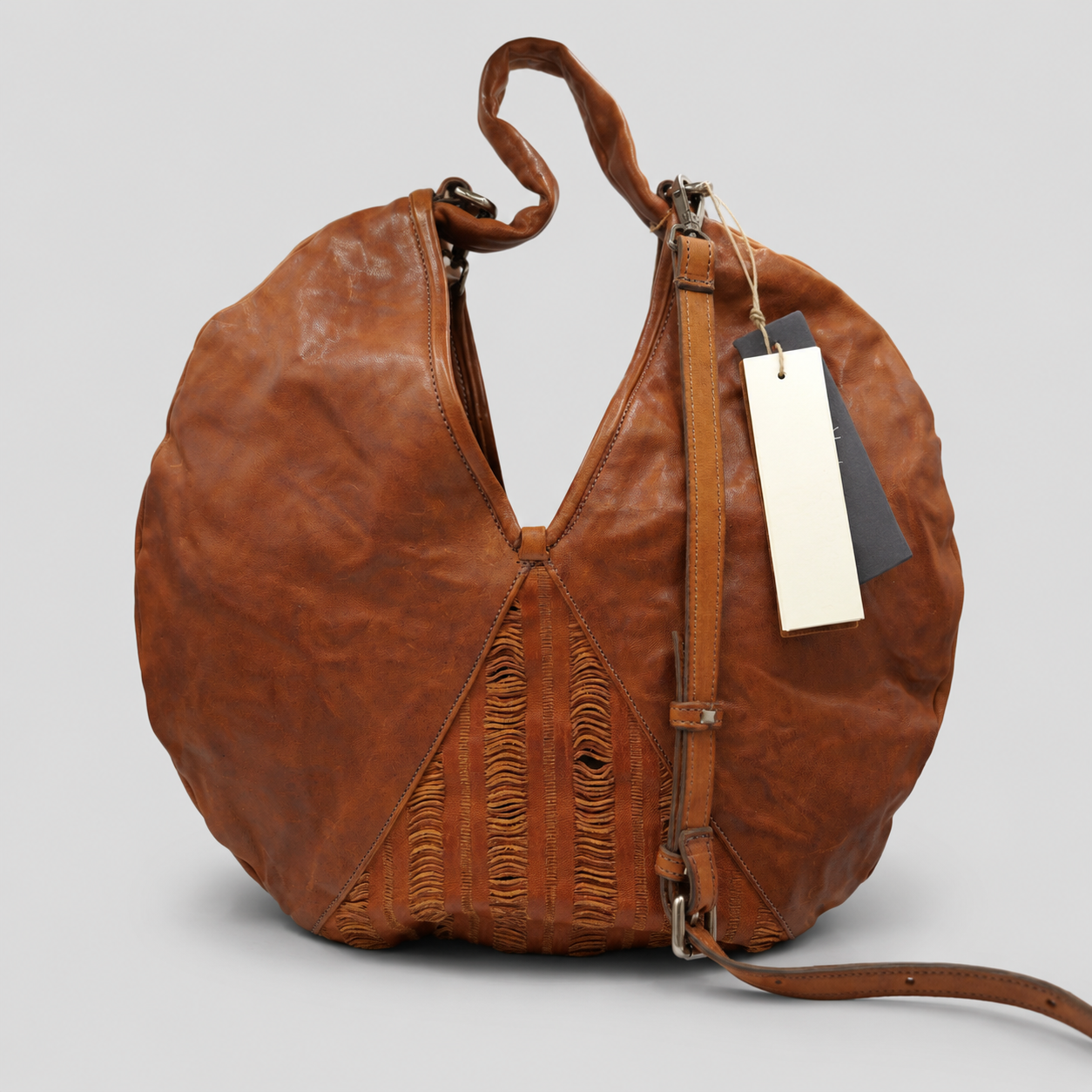 Soho Bags - Borsa Mezzaluna in Pelle Cuoio