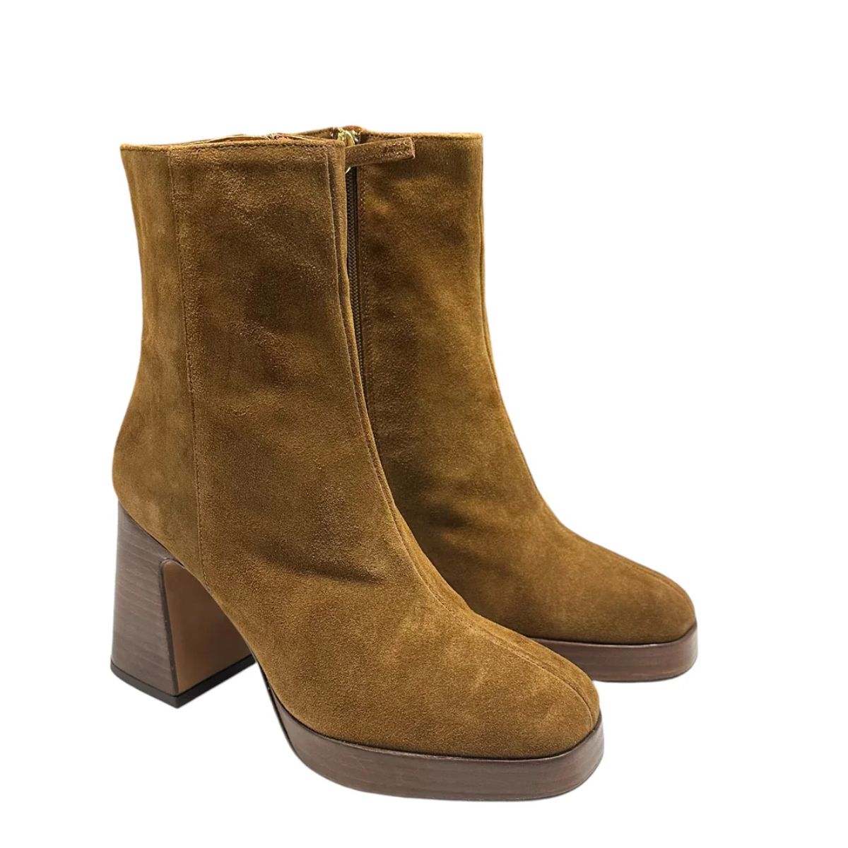 Angel Alarcon - Tronchetti in camoscio con plateau