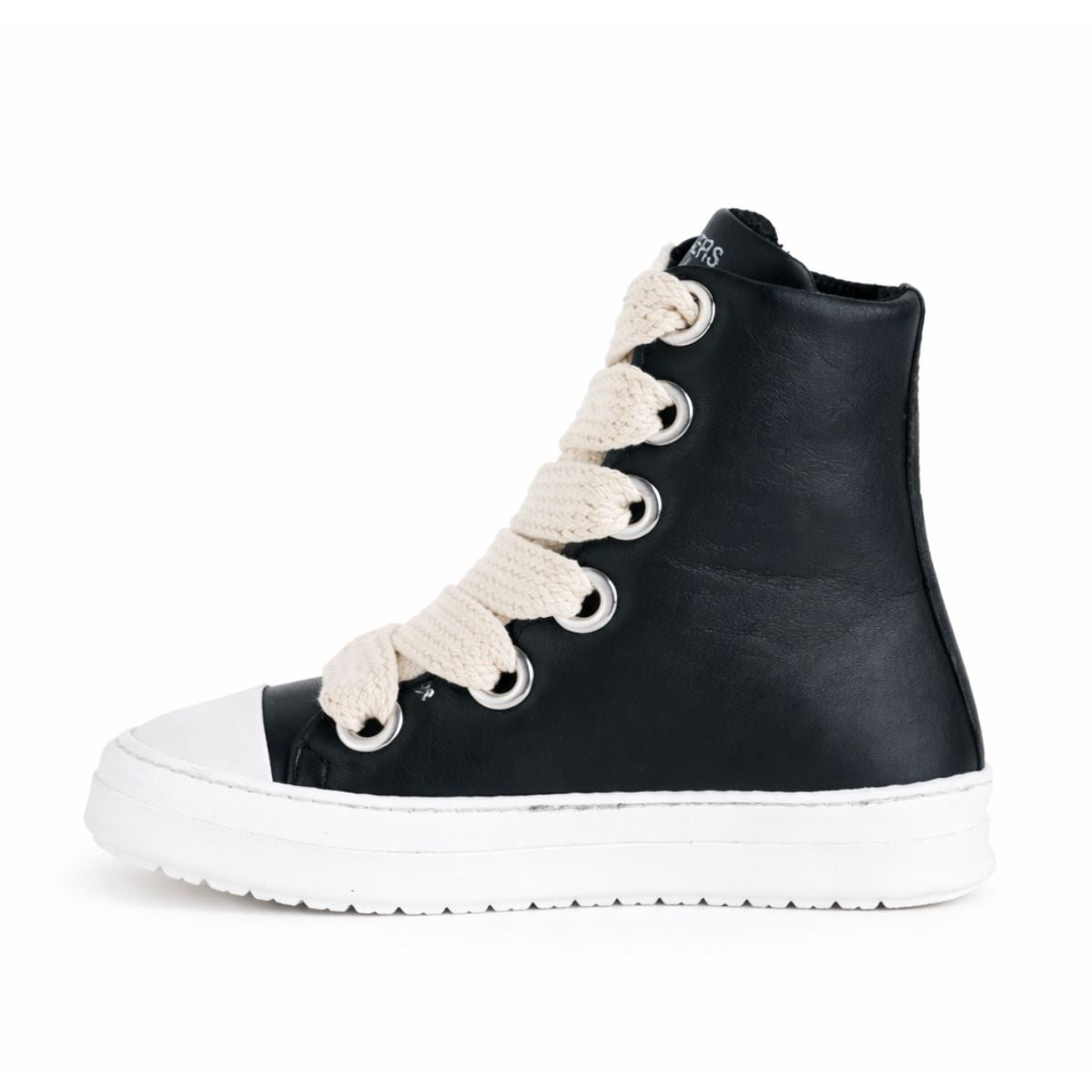 Jammers London -  Sneakers stivaletto pelle nero lacci Tore Over