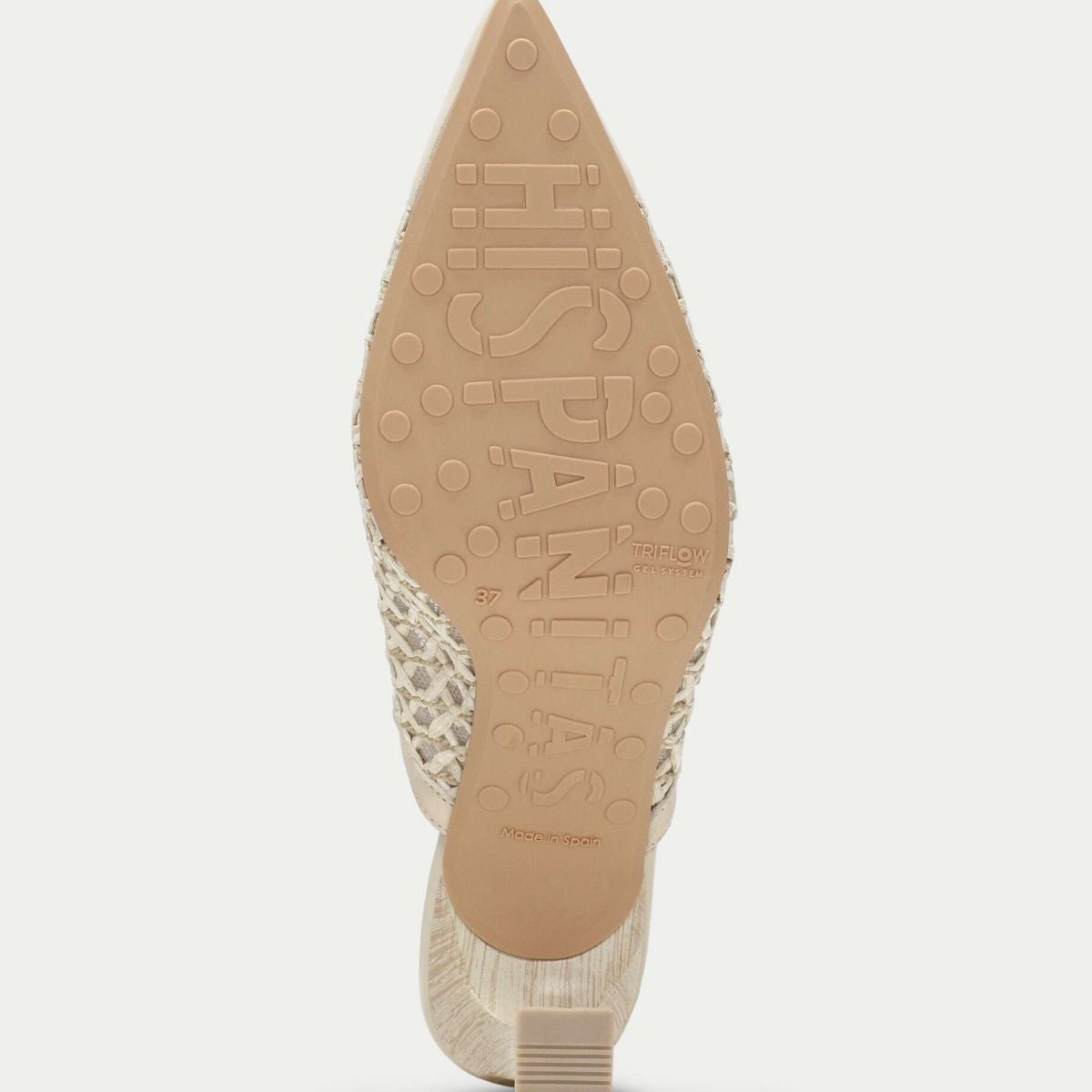 Hispanitas - Slingback in pelle e rafia con elastico