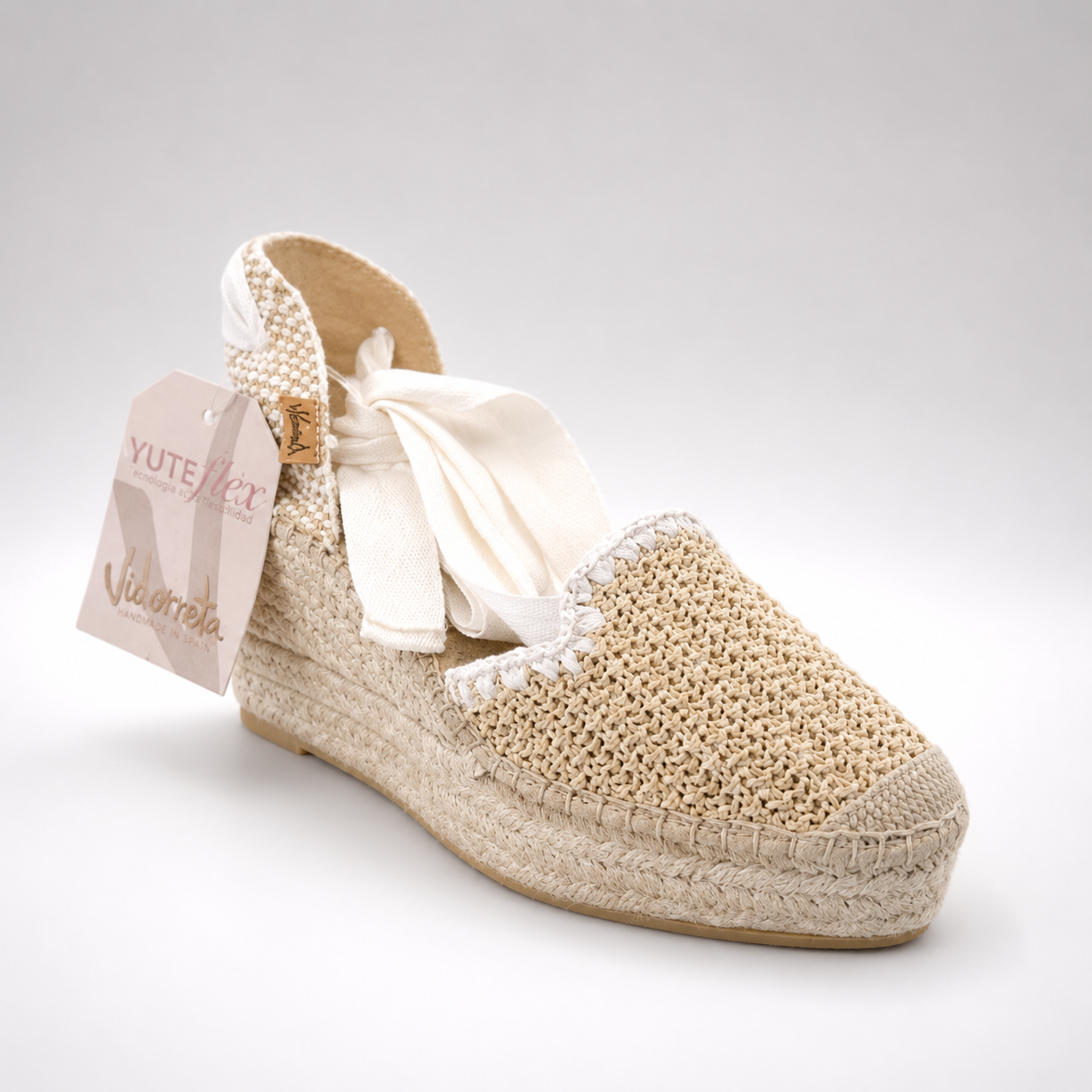 Vidorreta - Espadrillas con laccio ecrù