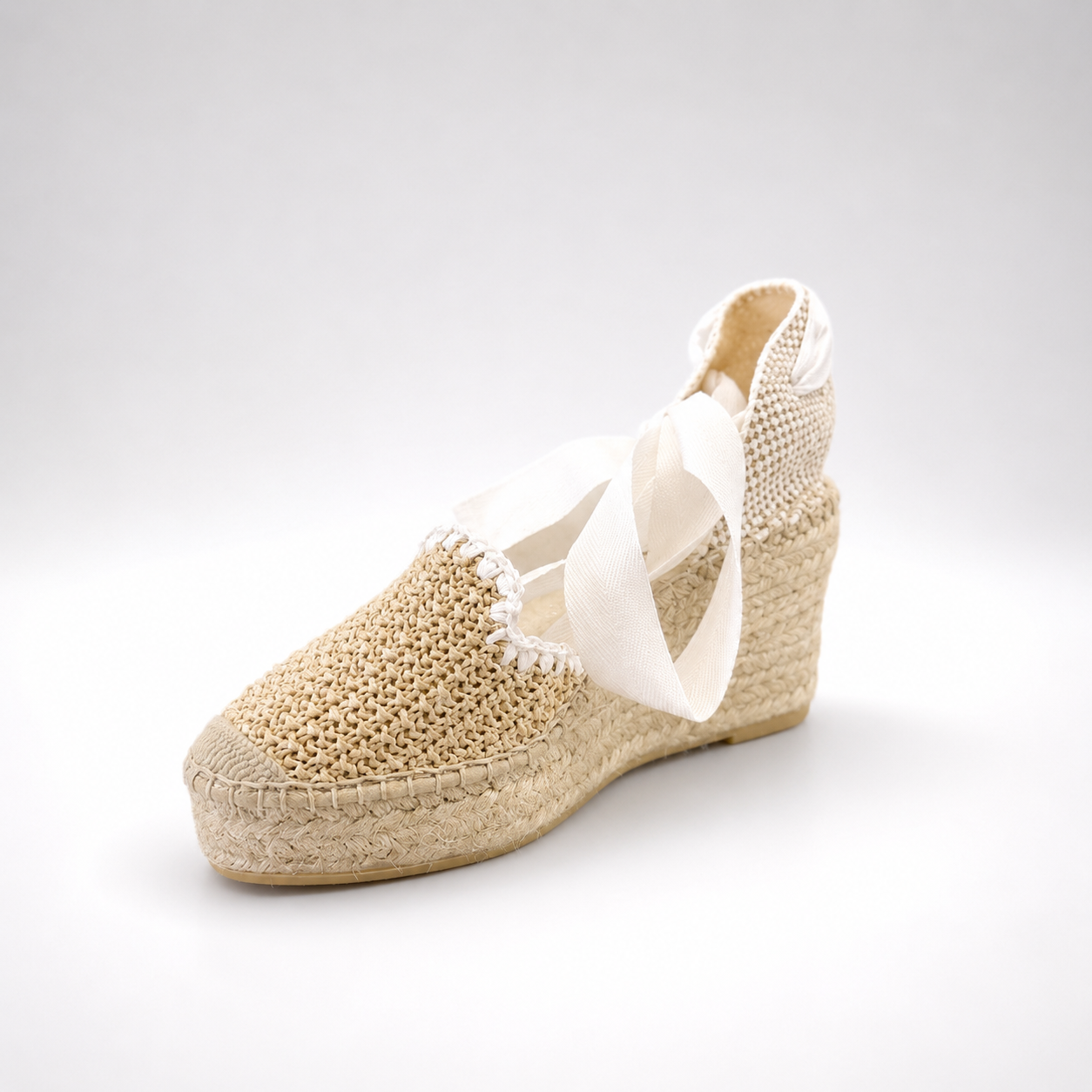 Vidorreta - Espadrillas con laccio ecrù