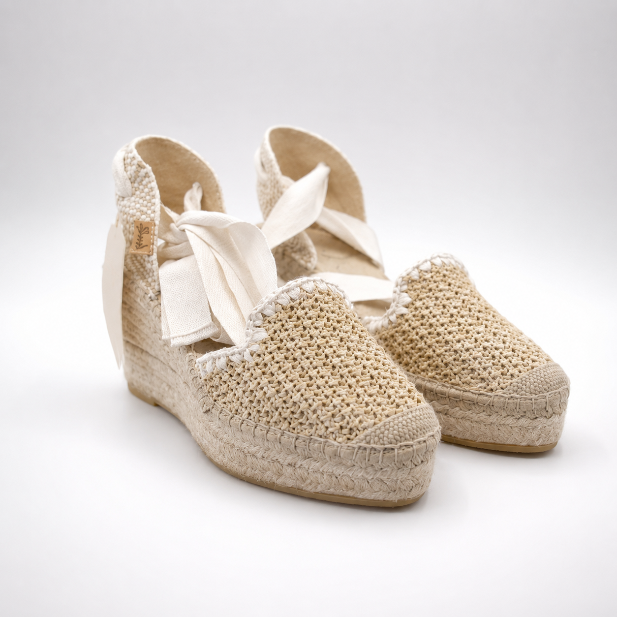 Vidorreta - Espadrillas con laccio ecrù