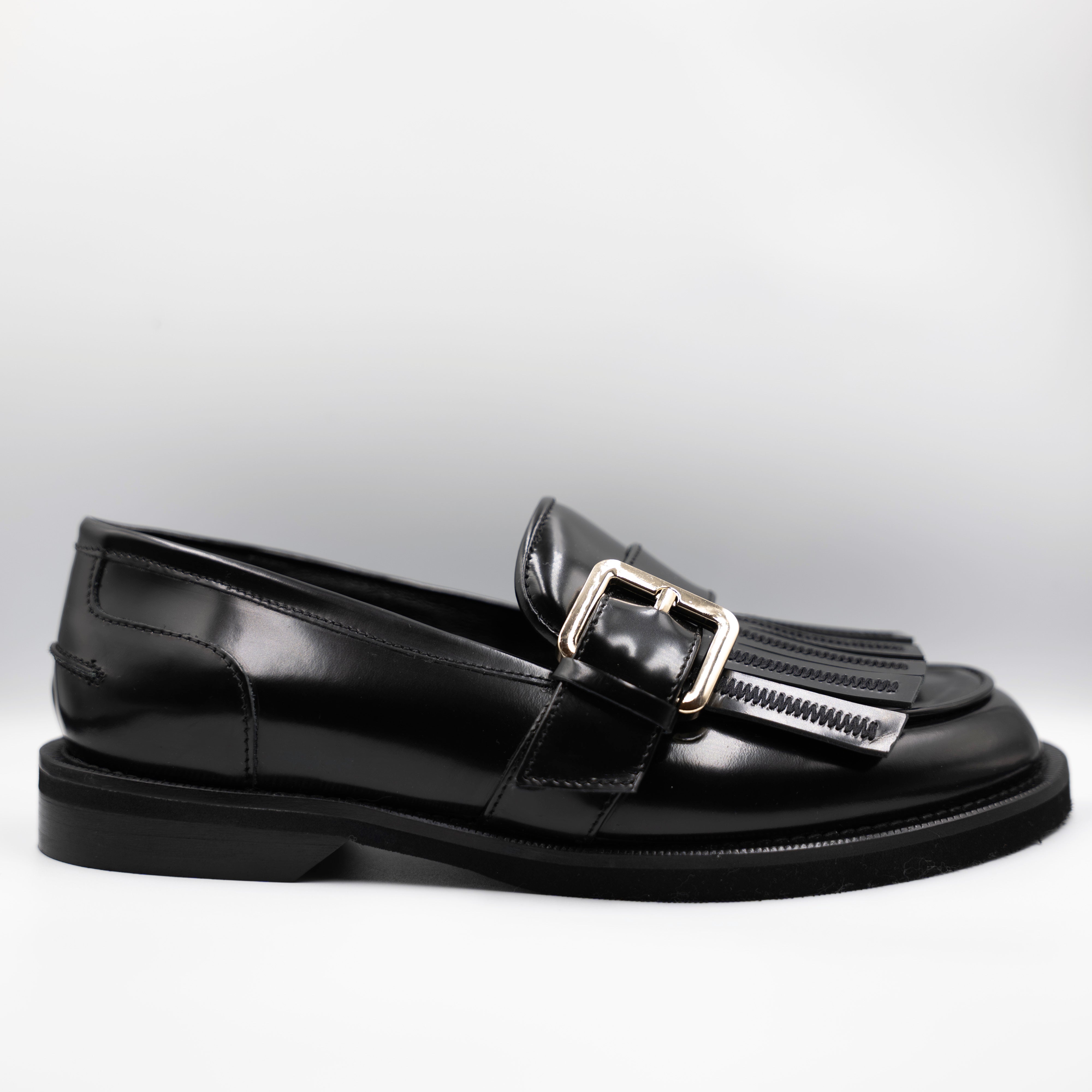 Eva Luna - Mocassini in pelle abrasivata con frange