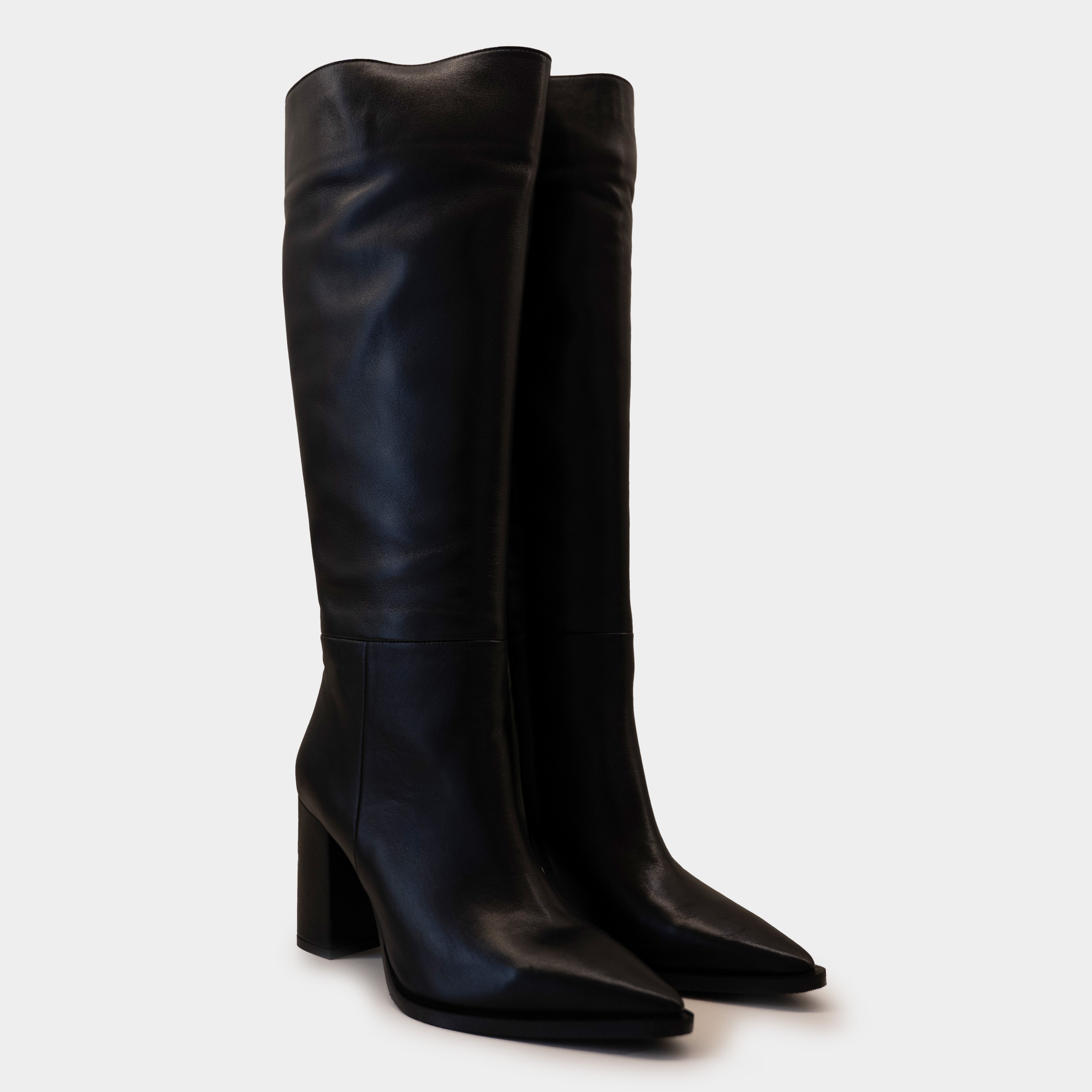 Albano - Stivali in pelle con mezza zip