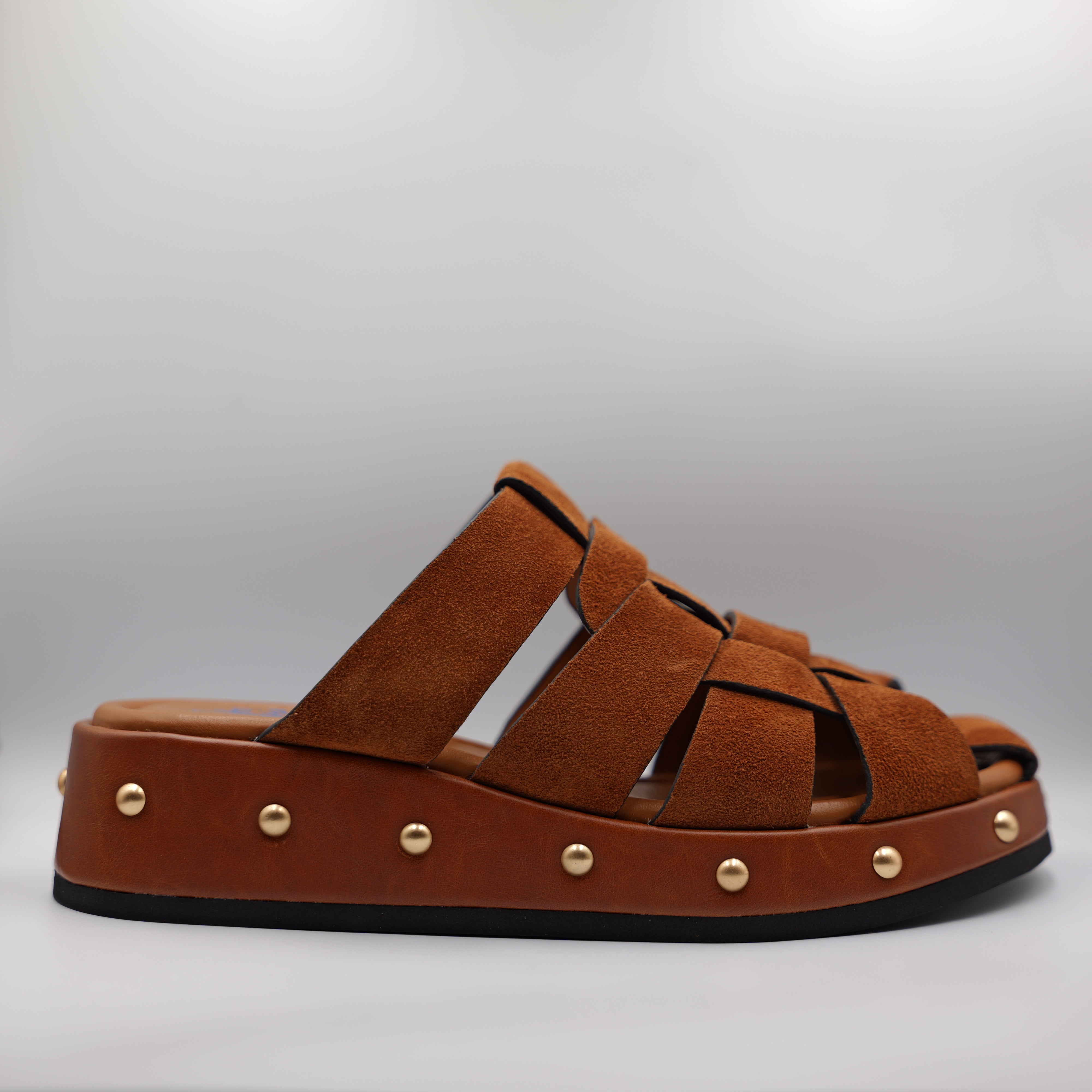 Miss Olivia - Scalzato in camoscio con borchie