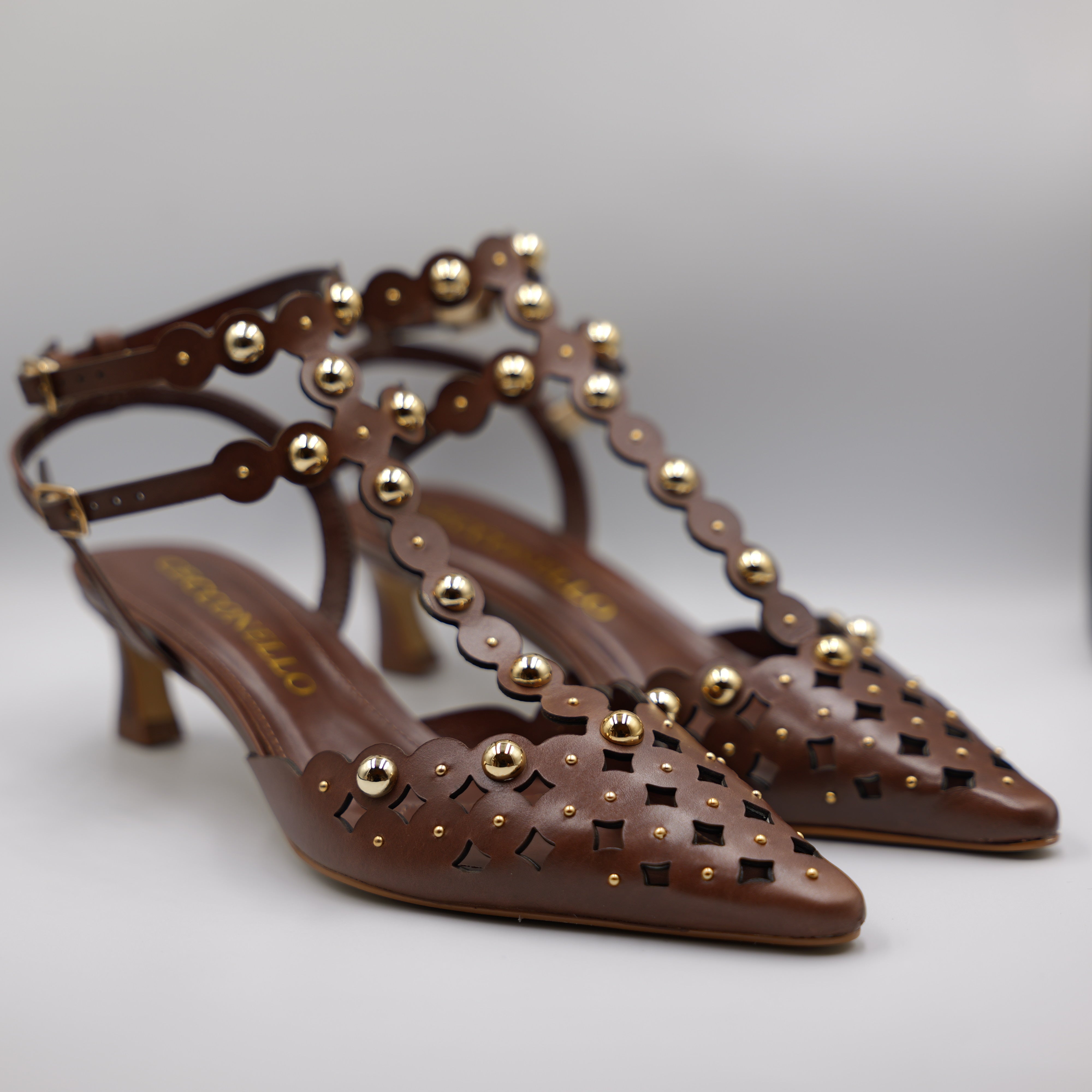 Cecconello - Slingback in pelle con borchie