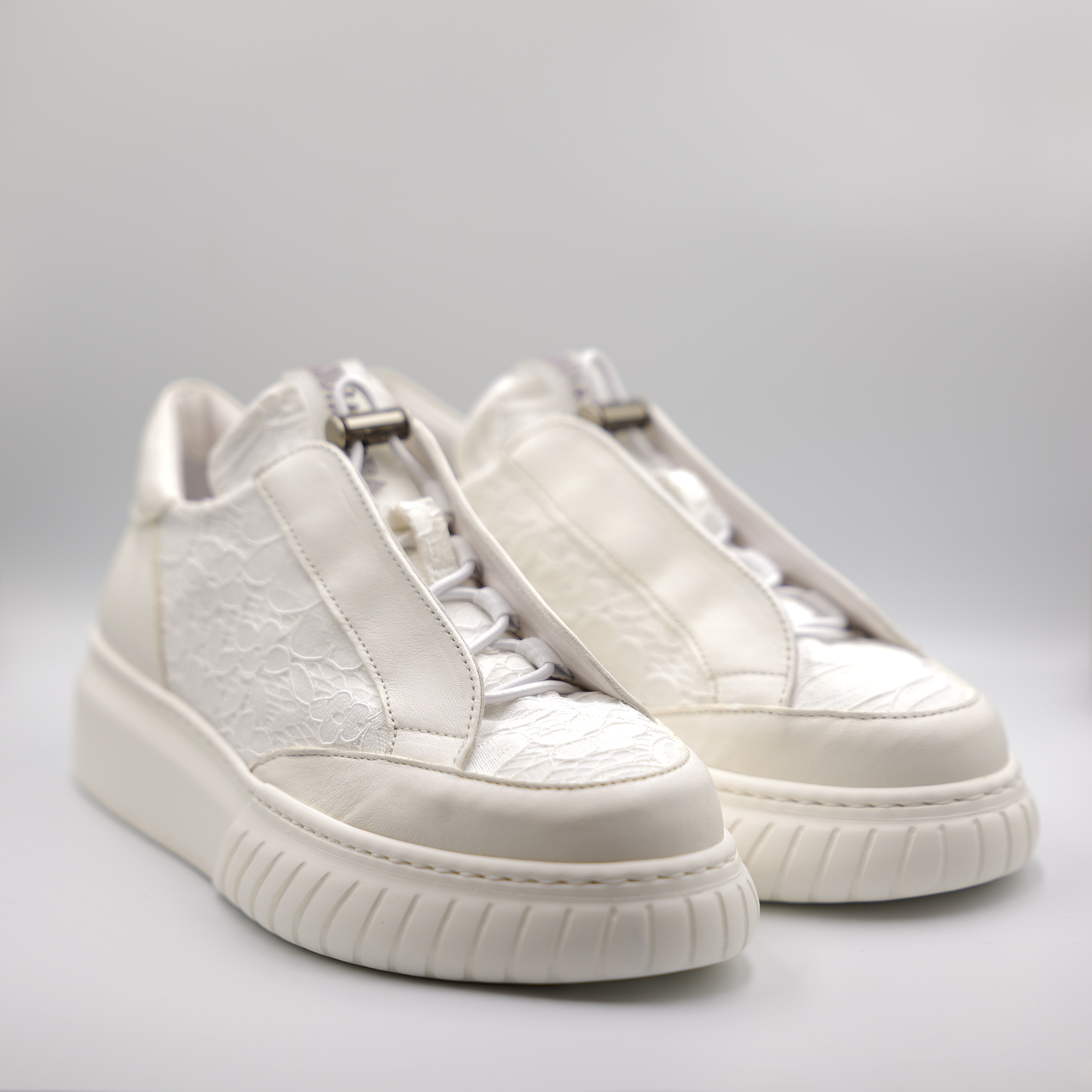 Andiafora - Sneakers in pelle e pizzo