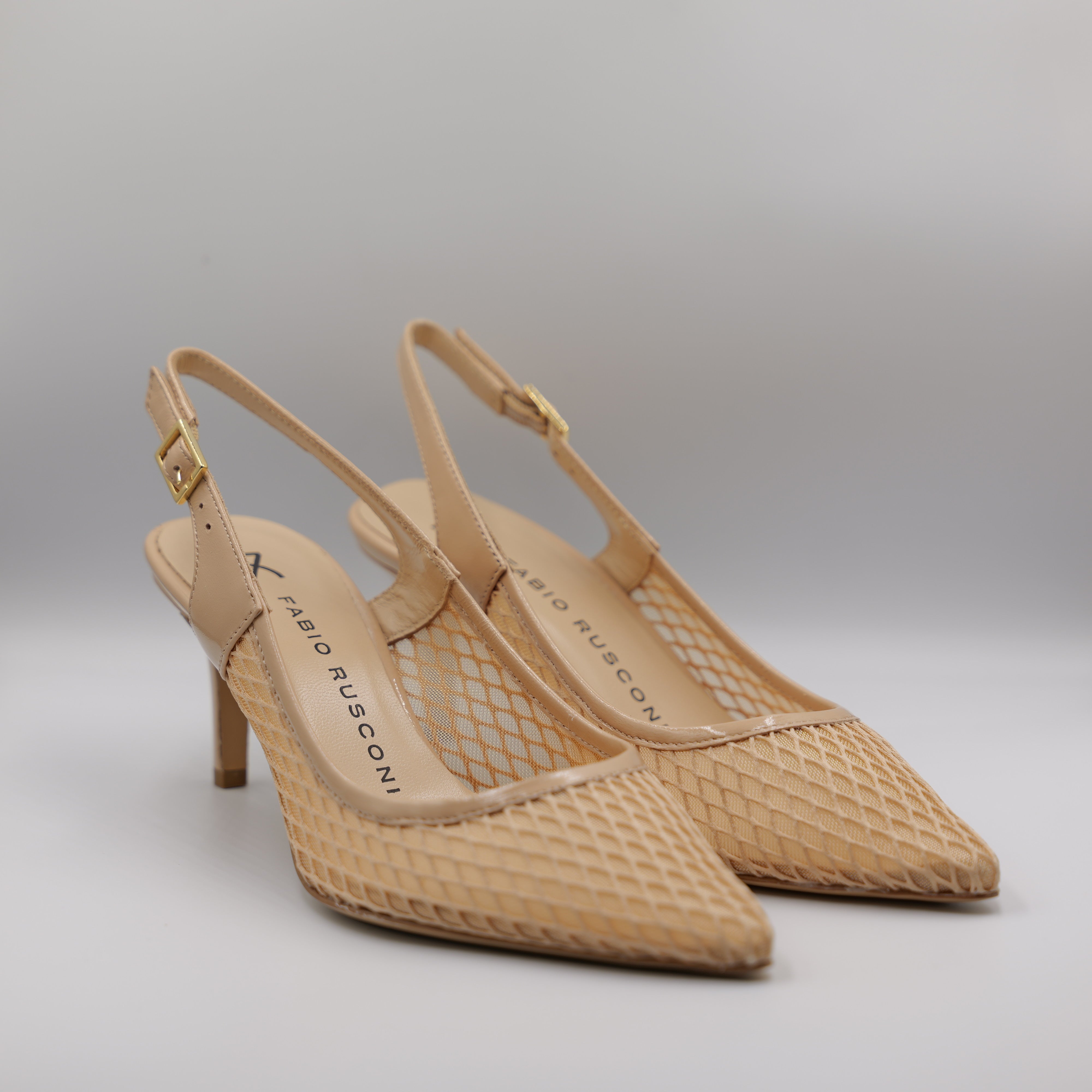 Fabio Rusconi - Slingback in vernice e rete