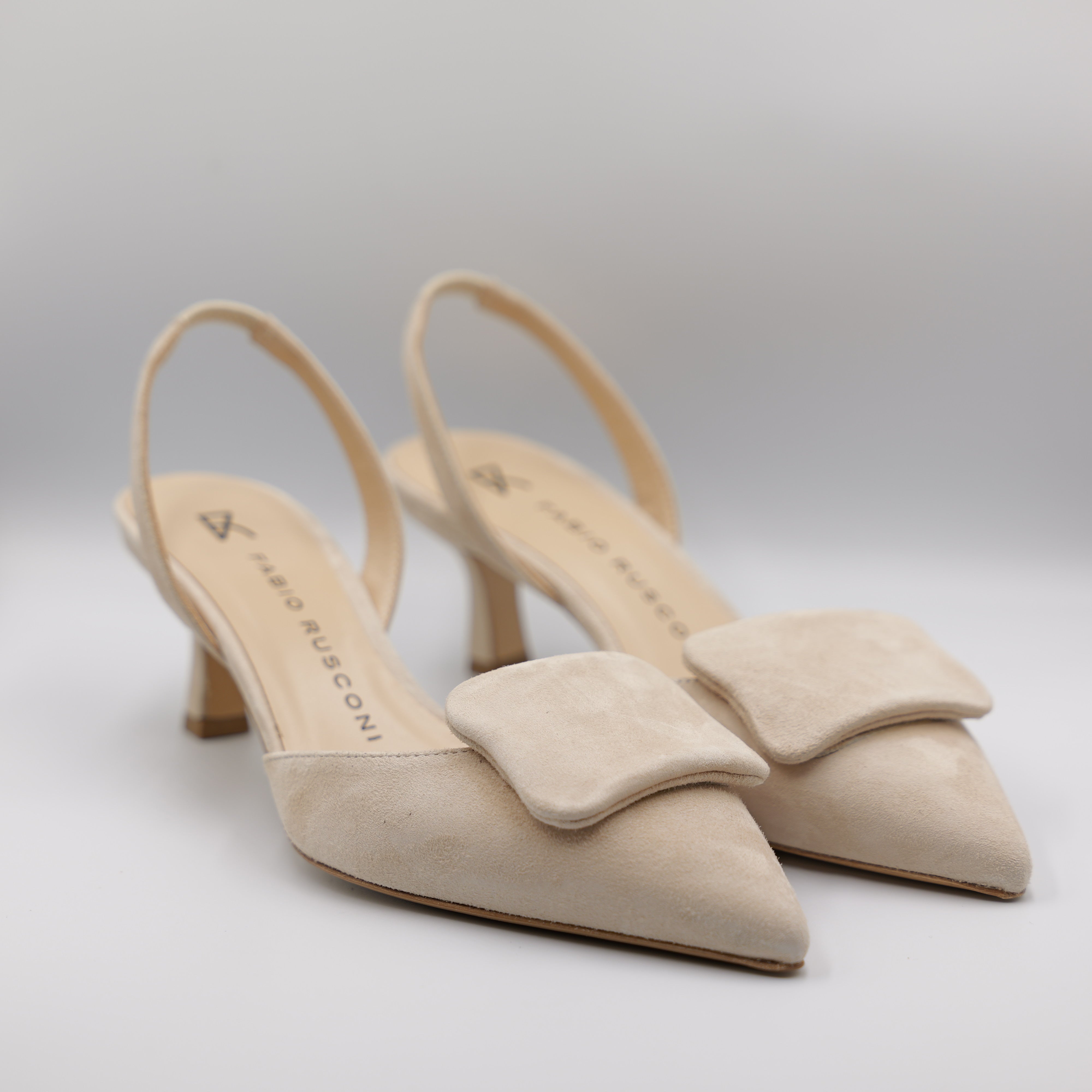 Fabio Rusconi - slingback in camoscio con elastico