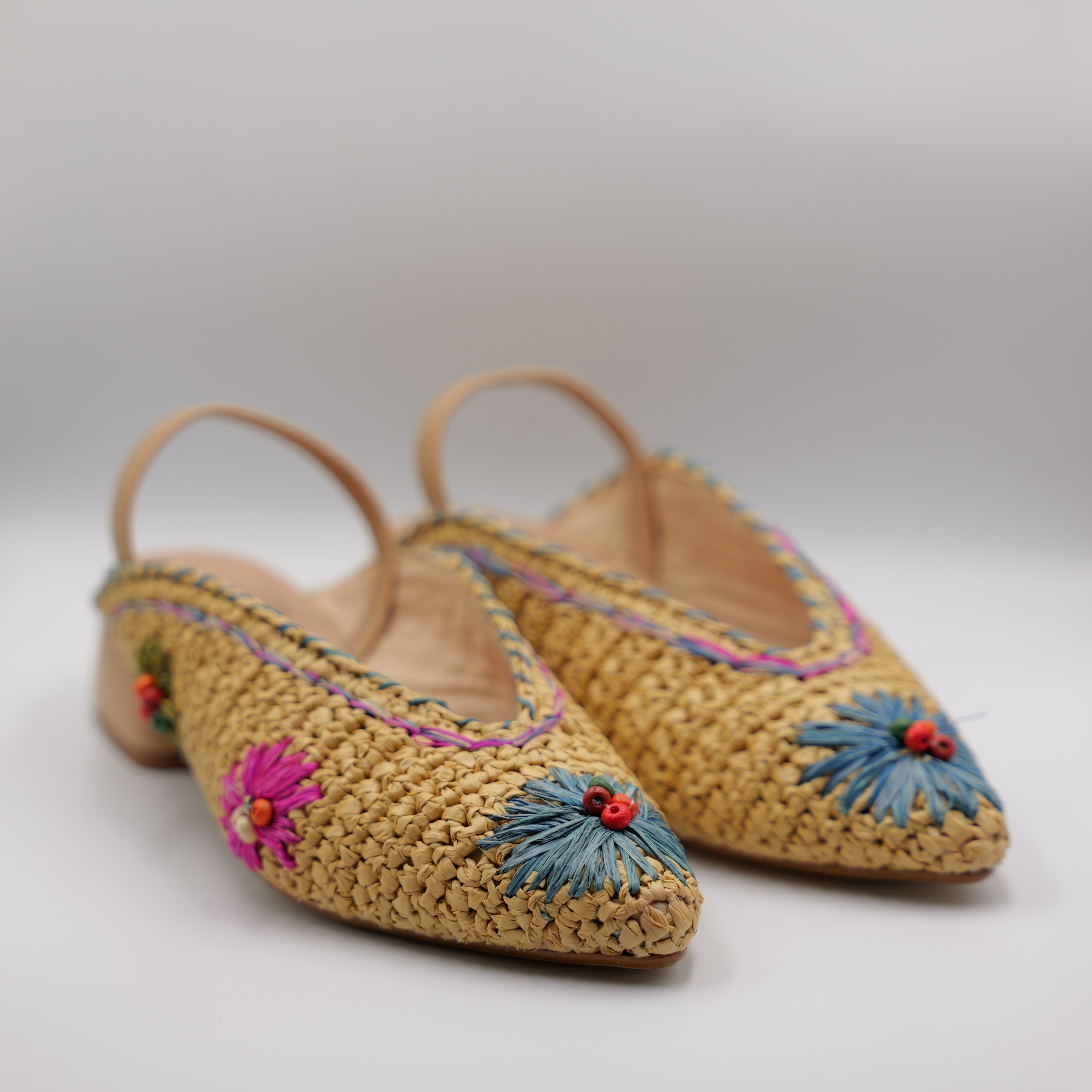 Ora - Slingback in rafia con elastico