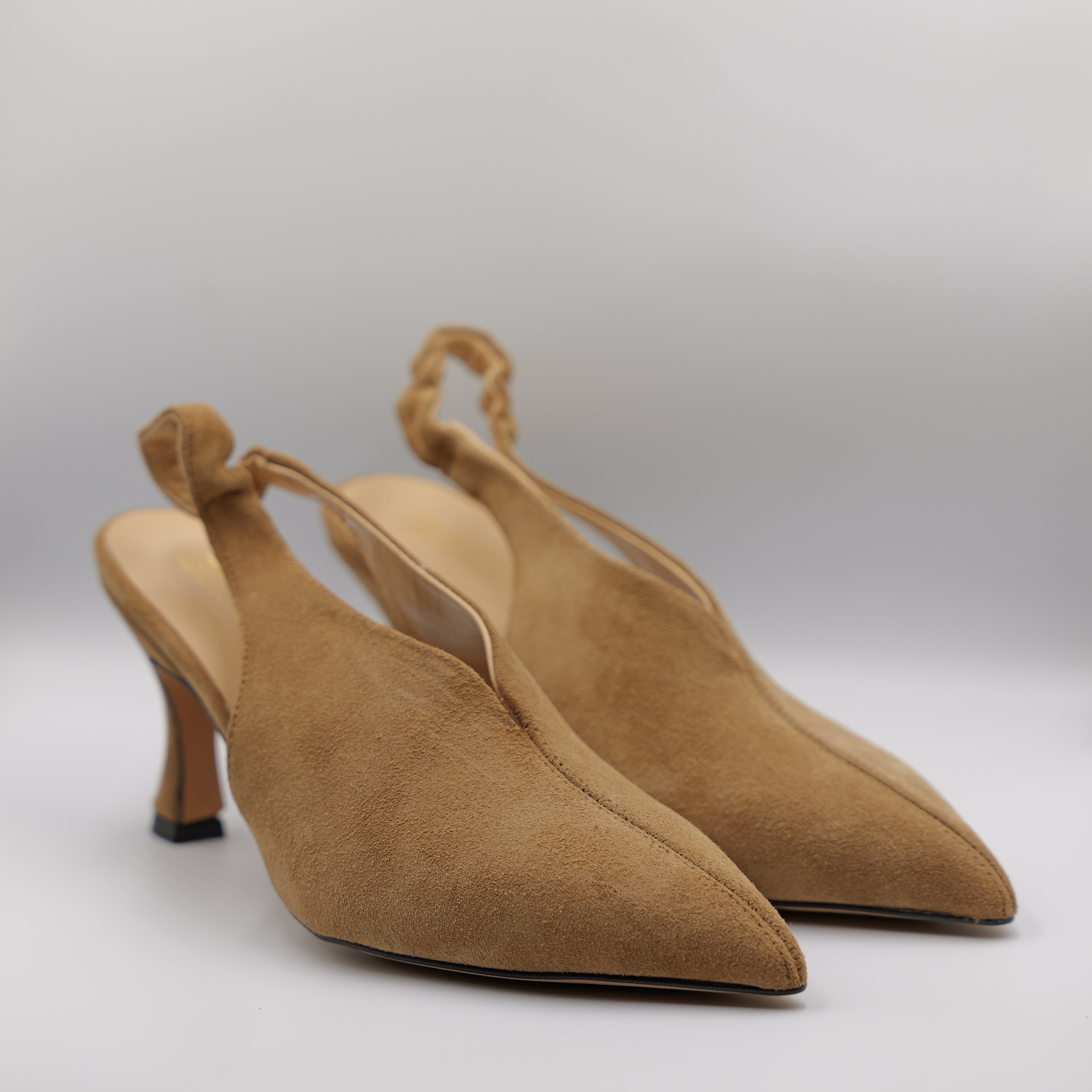 Brera - Slingback in camoscio con elastico