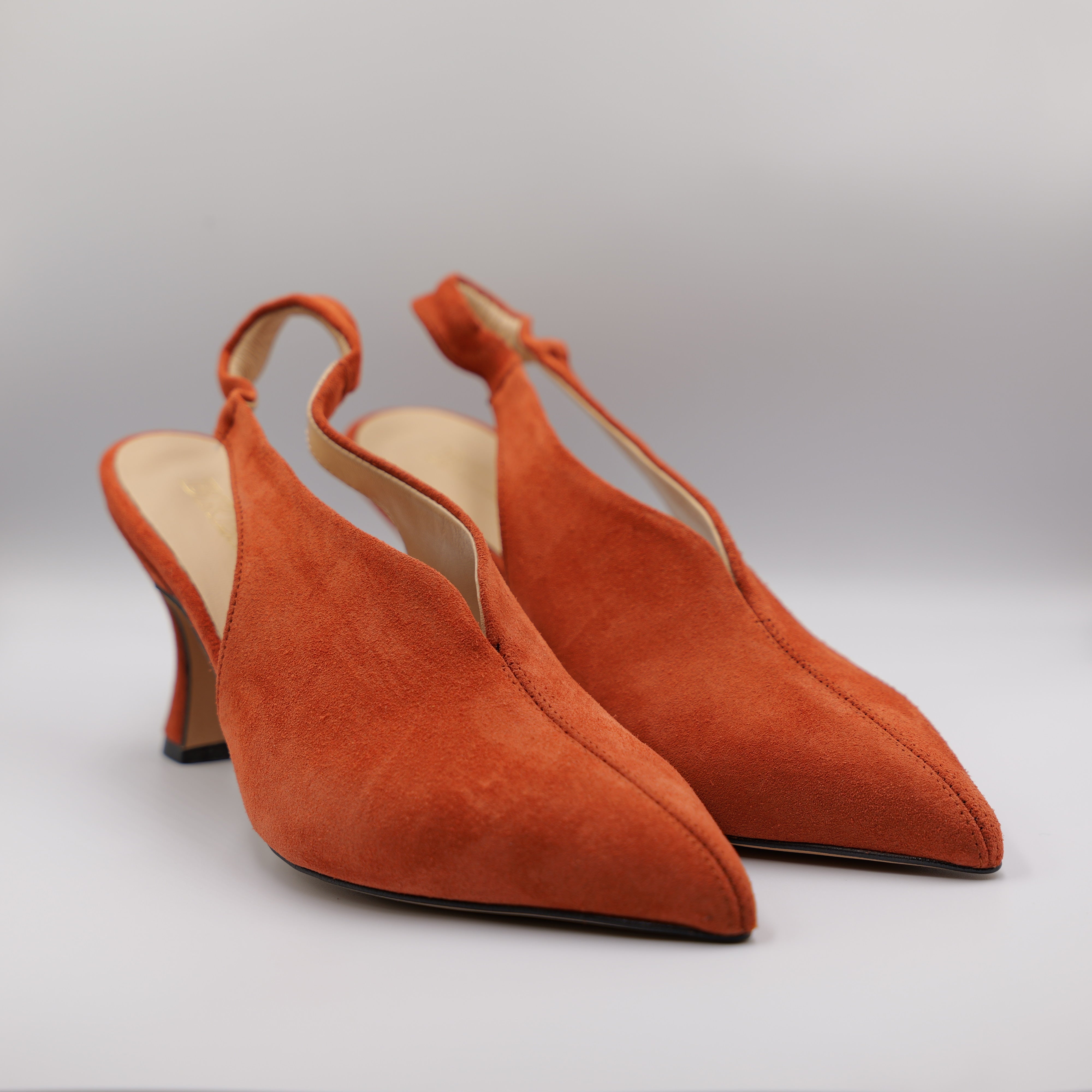 Brera - Slingback in camoscio con elastico