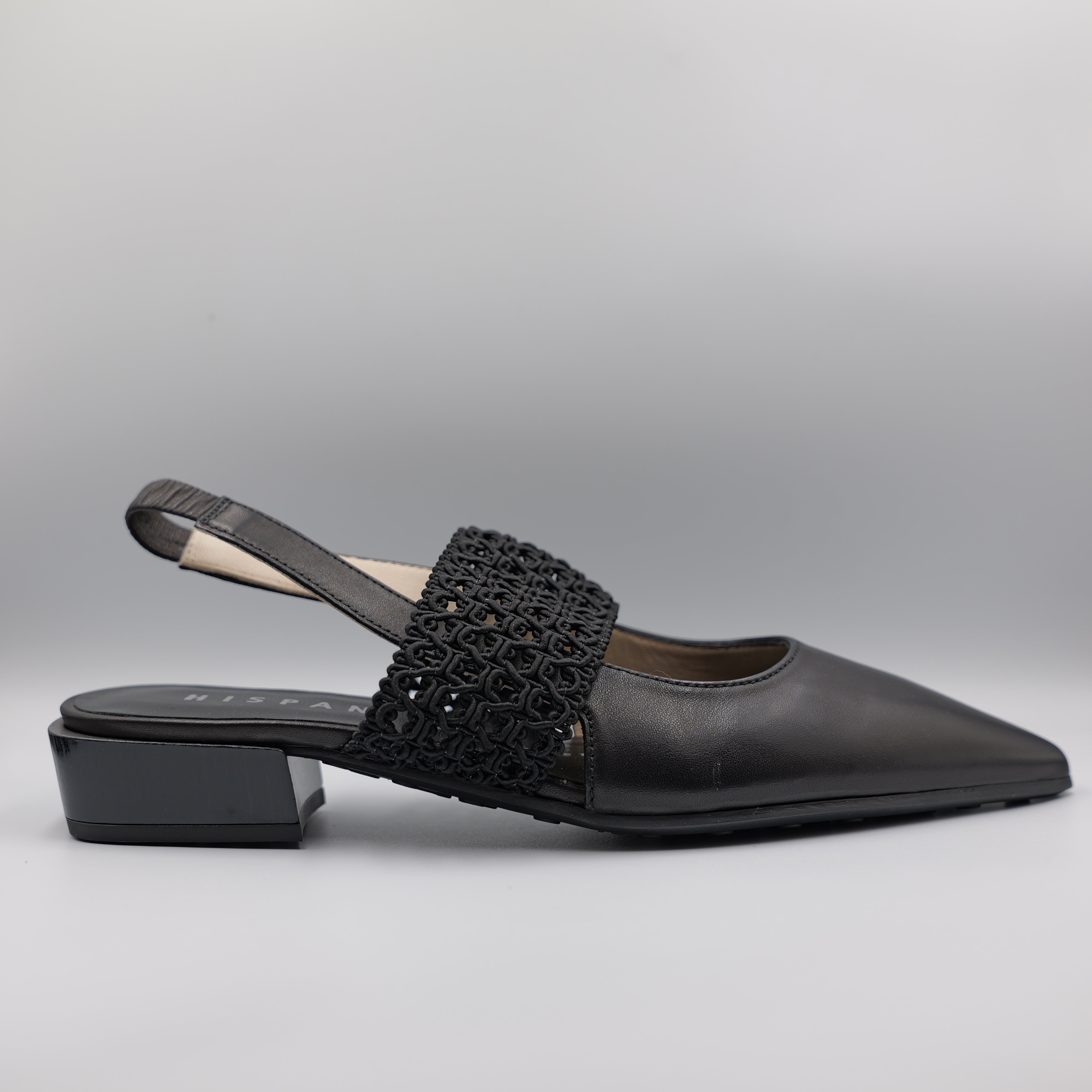 Hispanitas - Slingback pelle e rafia con elastico
