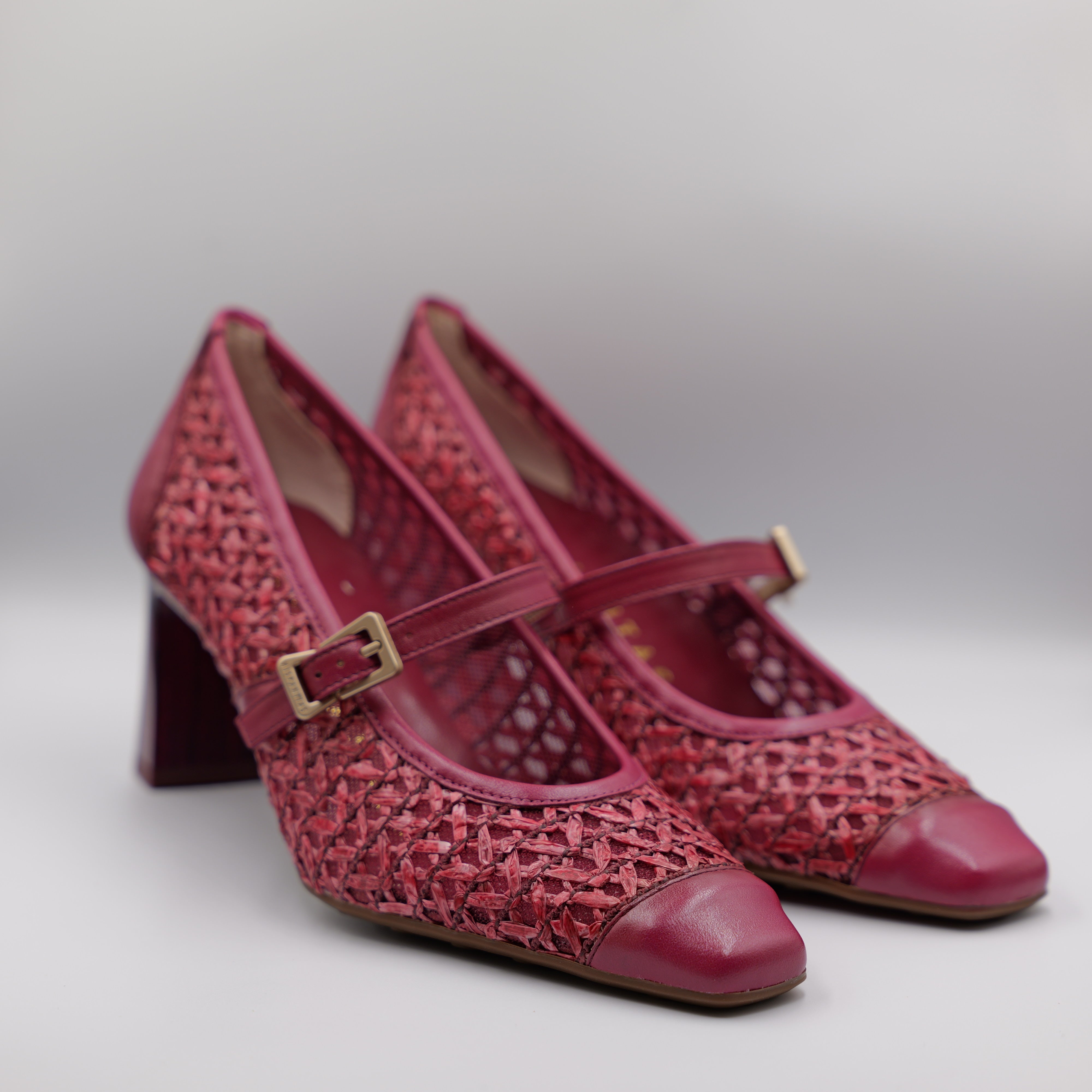 Hispanitas - decollete' pelle e rafia