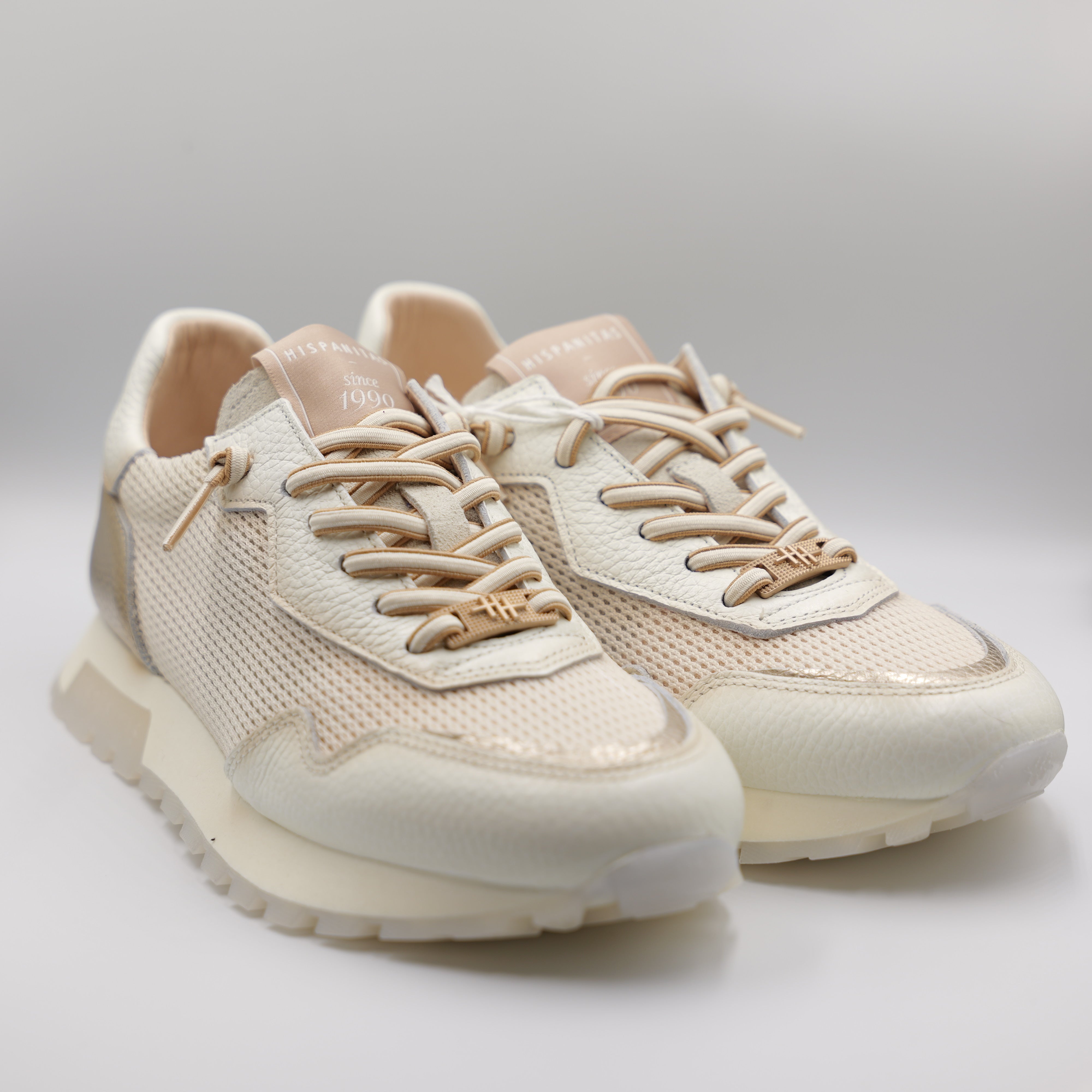 Hispanitas-sneakers in pelle e tela con i lacci