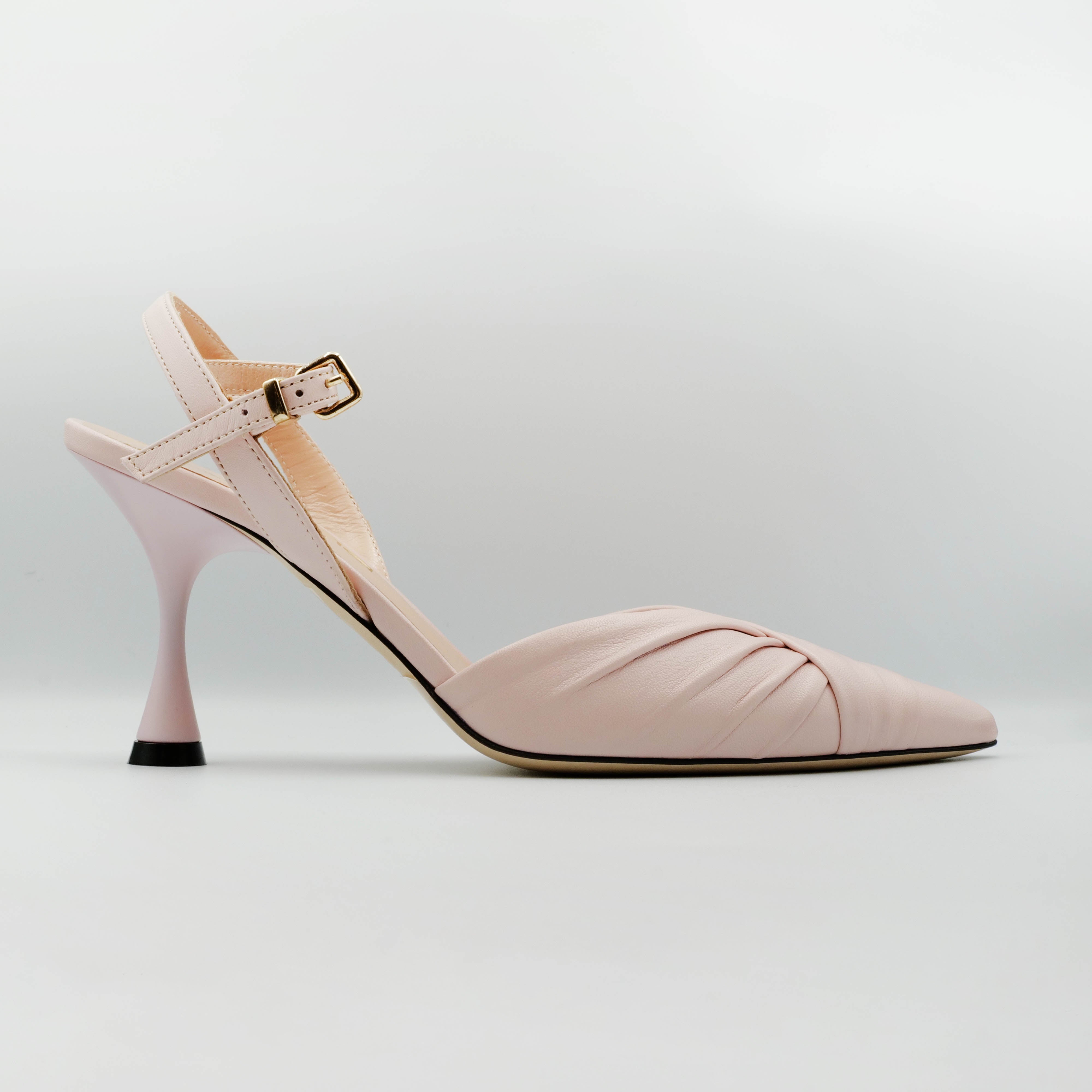 Eva Luna - Slingback  in pelle rosa scollo a V e cinturino alla caviglia