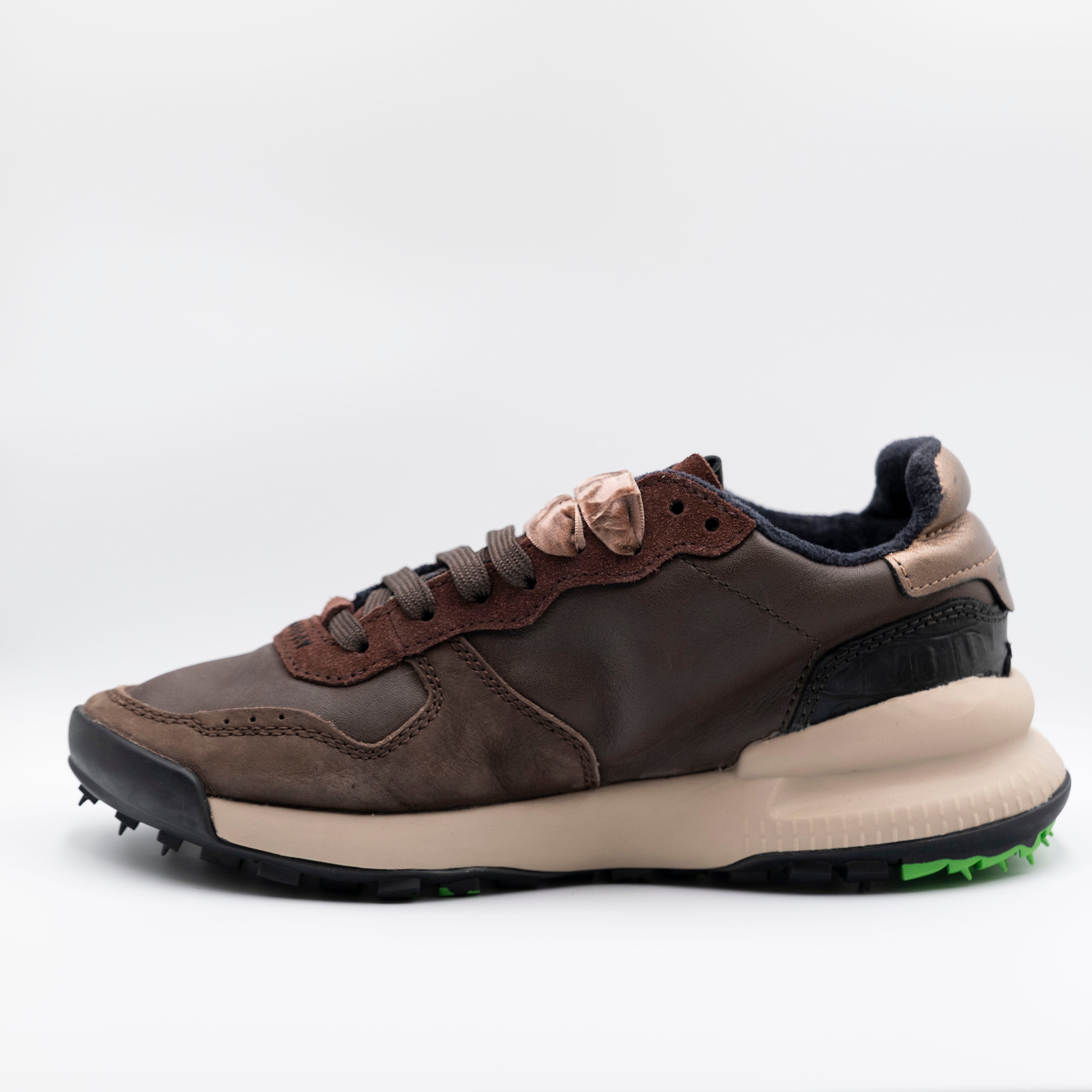 Satorisan - Sneakers in pelle e camoscio con doppio laccio