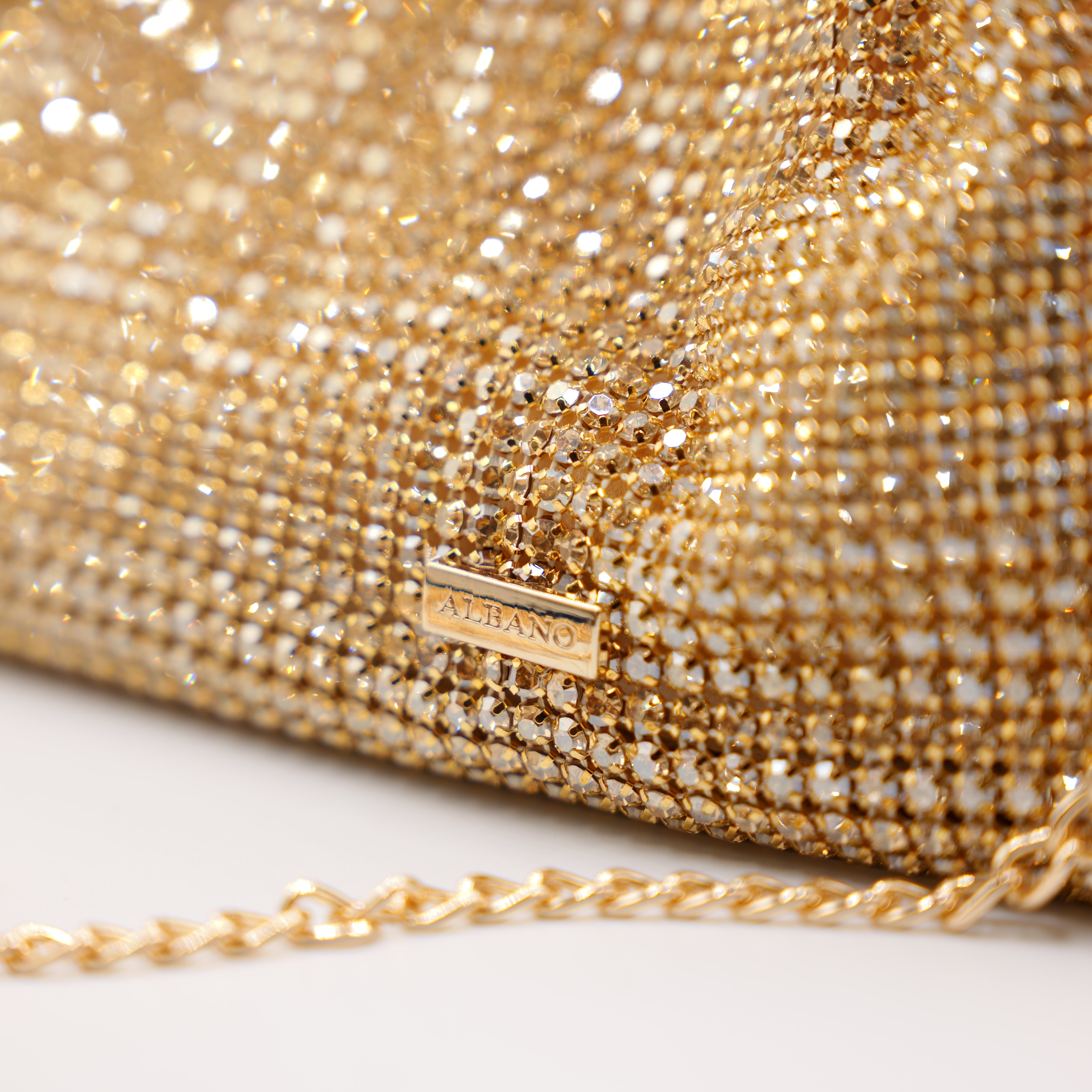 Albano - Pochette con strass e tracolla