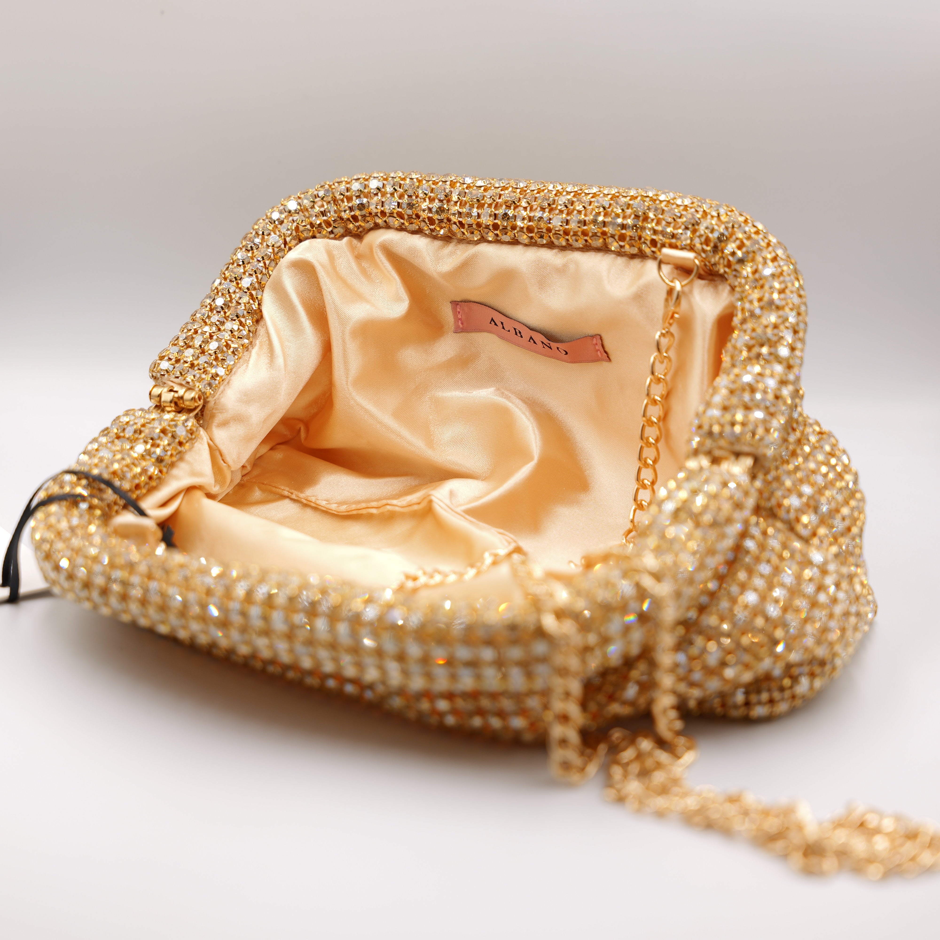 Albano - Pochette con strass e tracolla