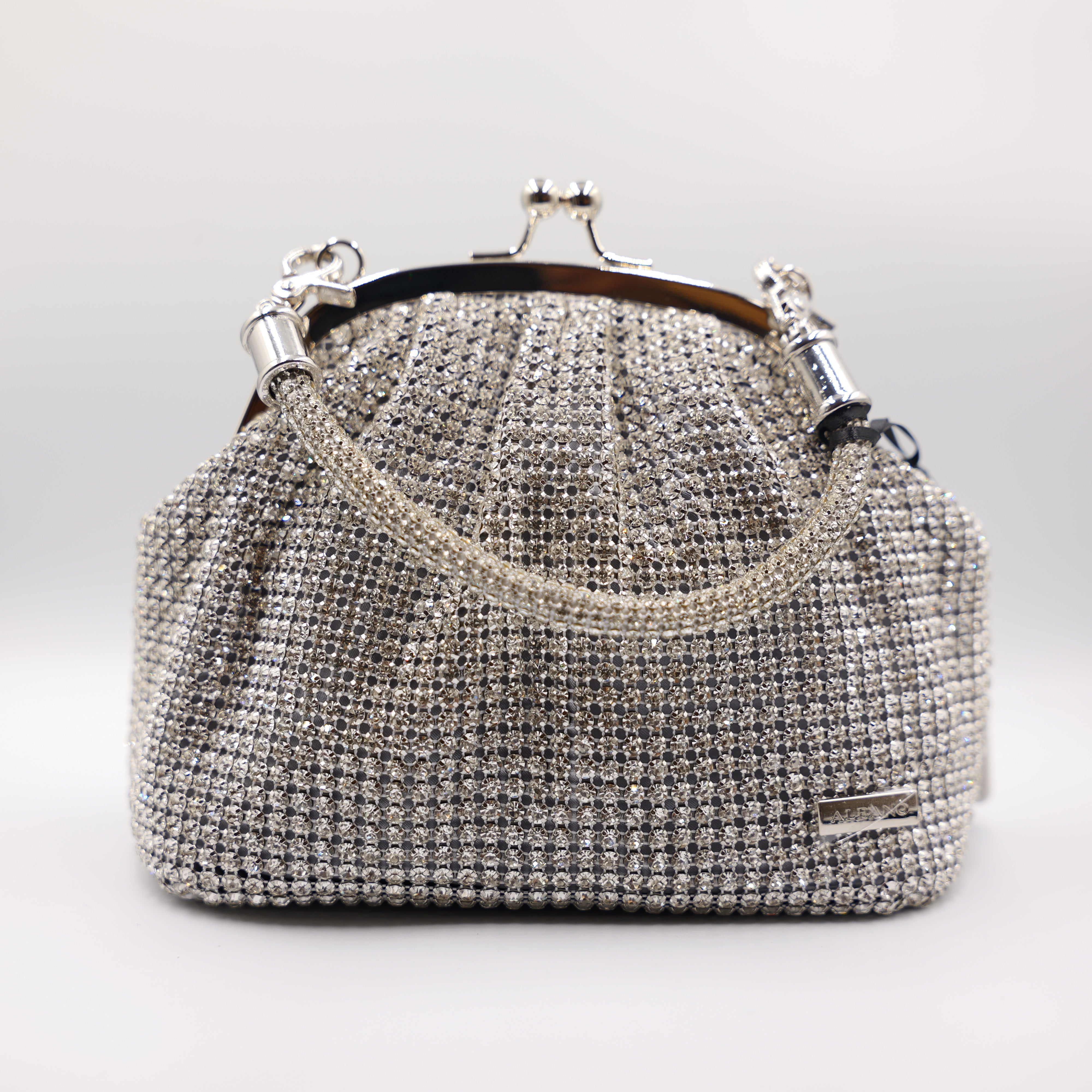 Albano - Pochette con strass e manico
