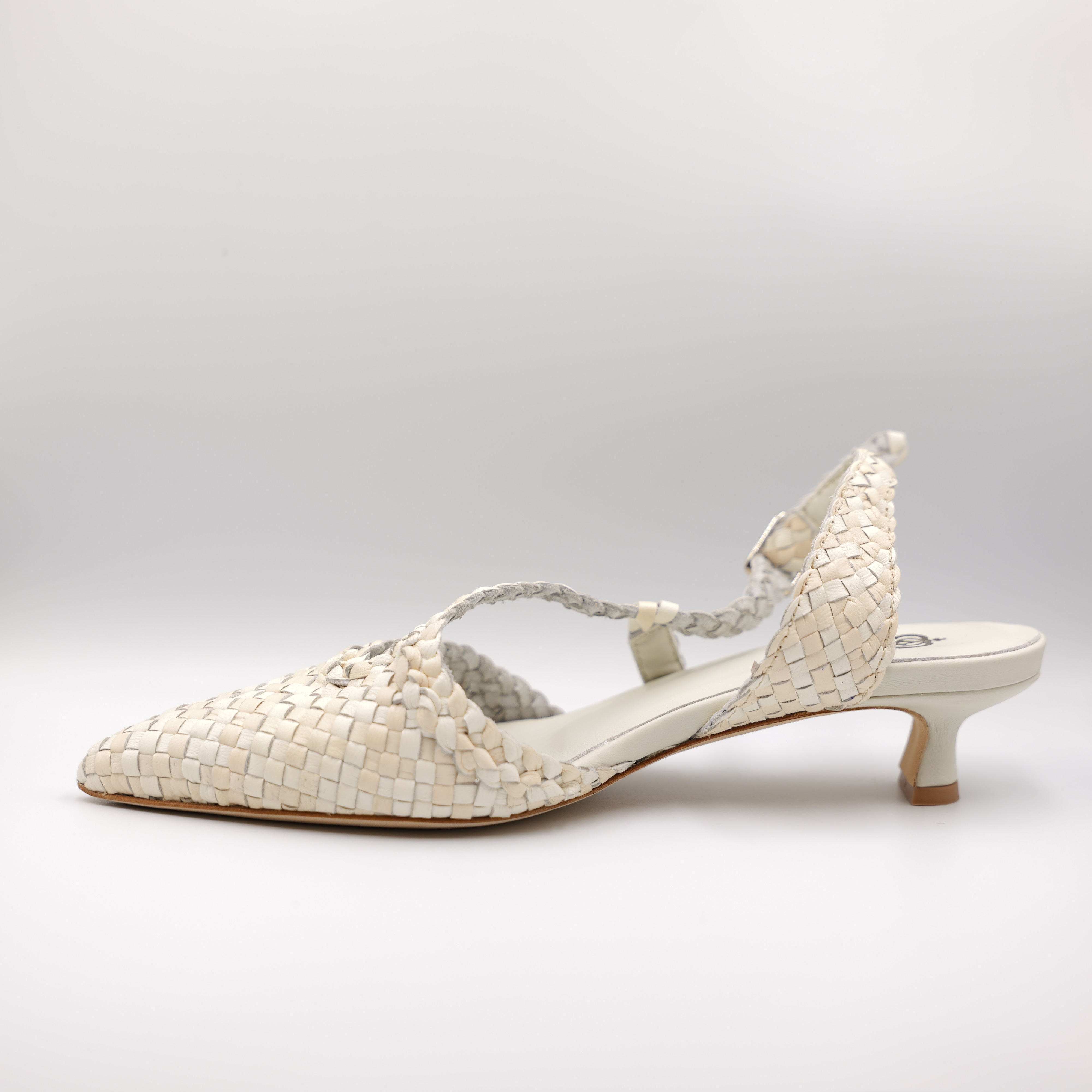 L'Arianna - Slingback in pelle intrecciata