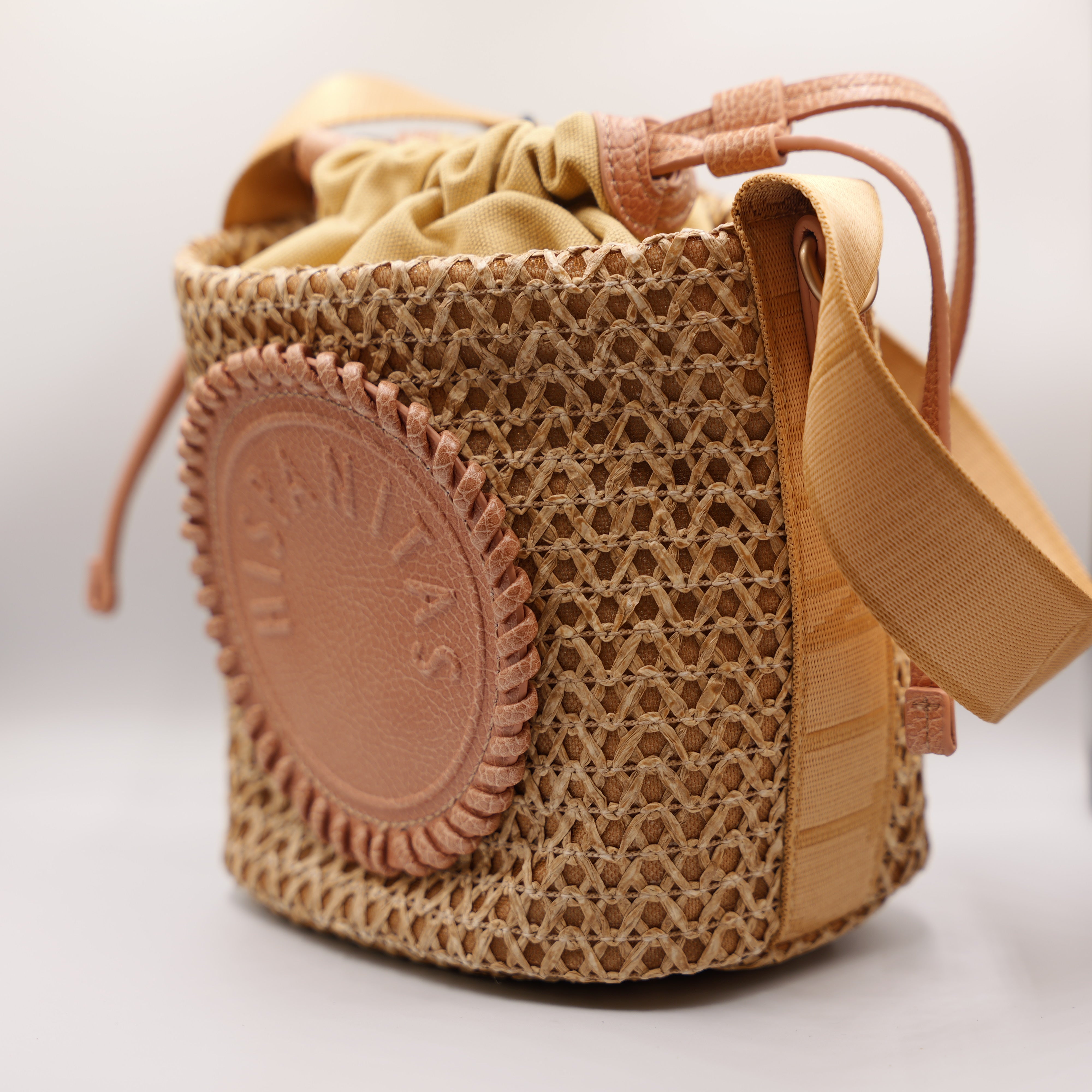 Hispanitas - Borsa in pelle e rafia