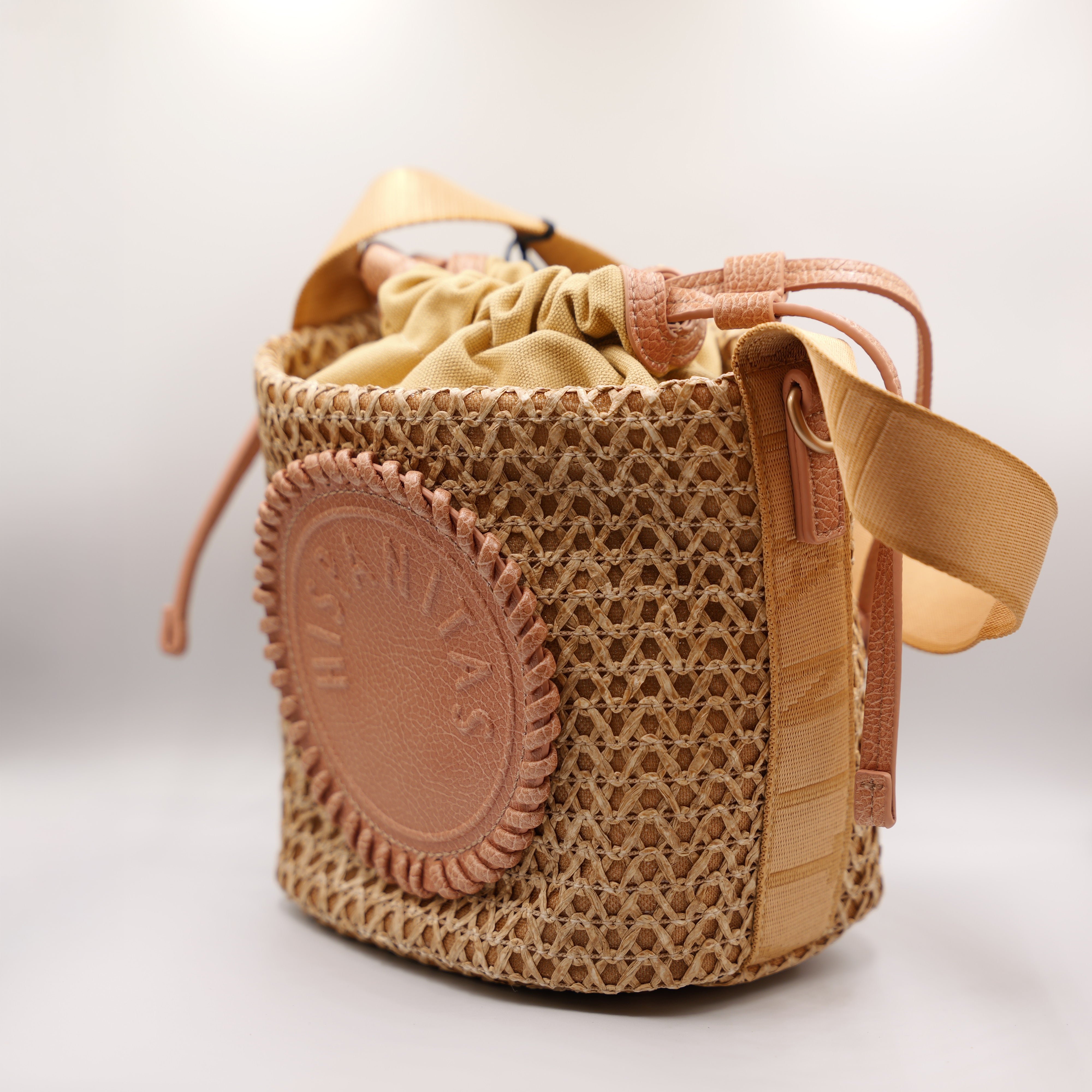 Hispanitas - Borsa in pelle e rafia