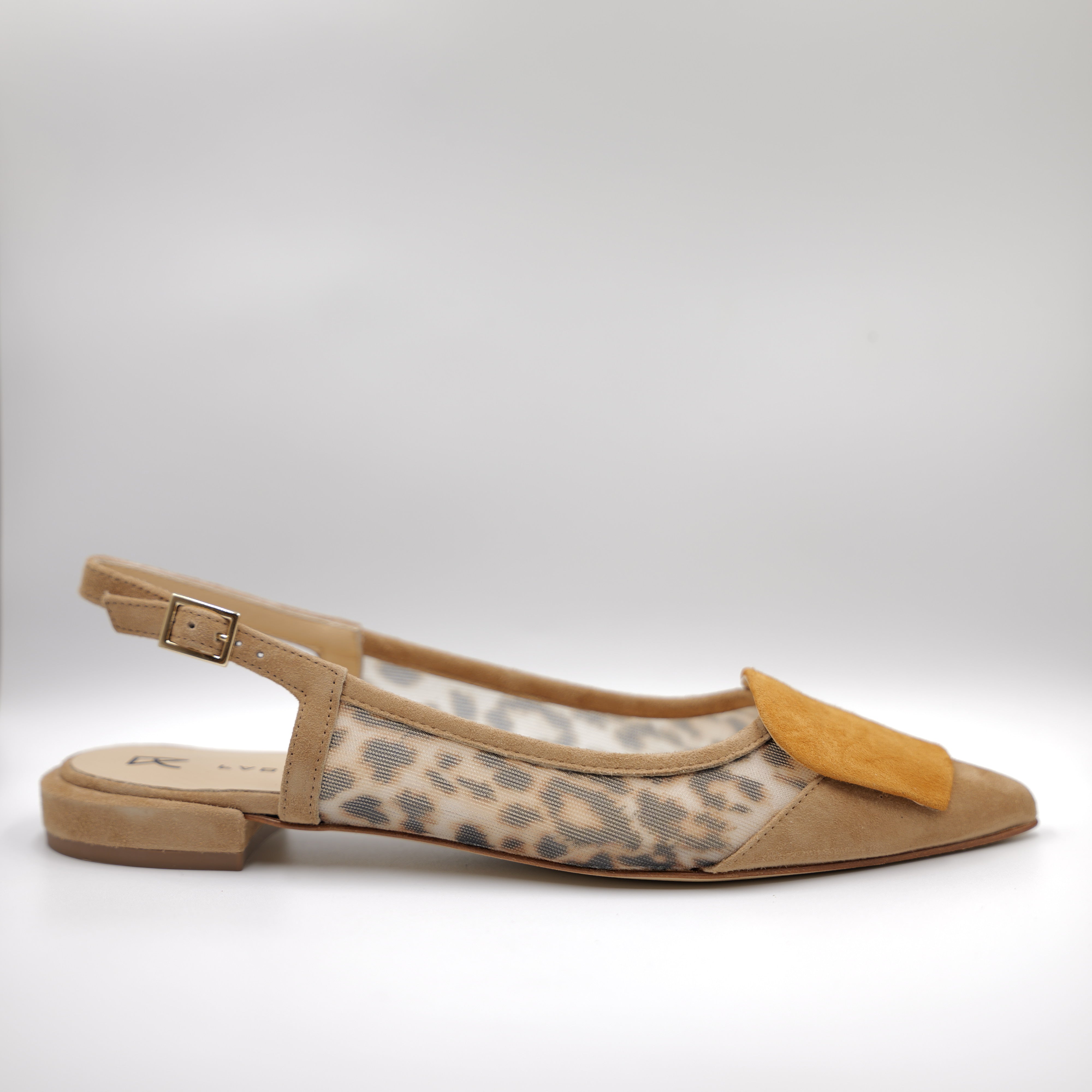 Fabio Rusconi - Slingback in camoscio e rete animalier