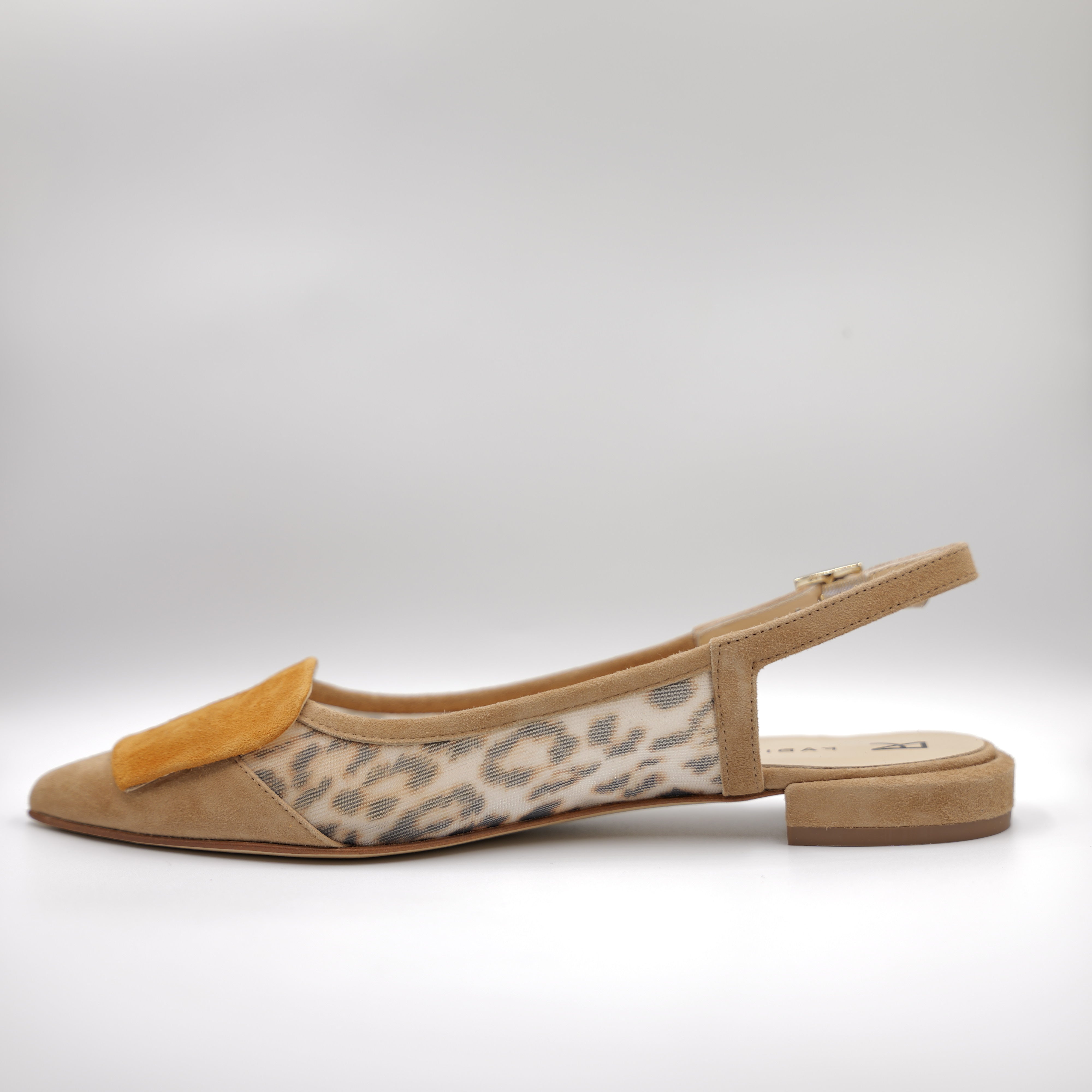 Fabio Rusconi - Slingback in camoscio e rete animalier