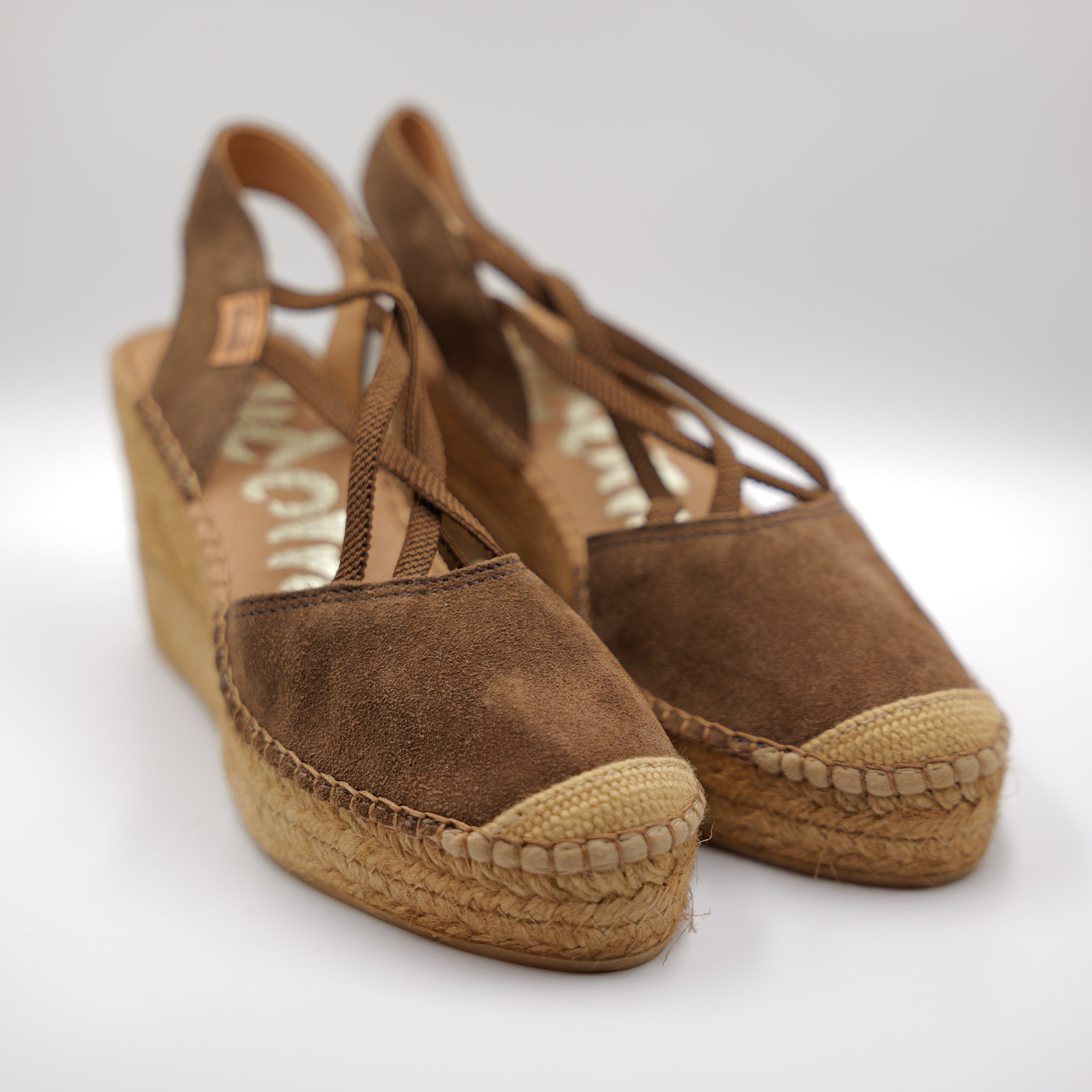 Vidorreta - Espadrillas marrone in camoscio con elastici