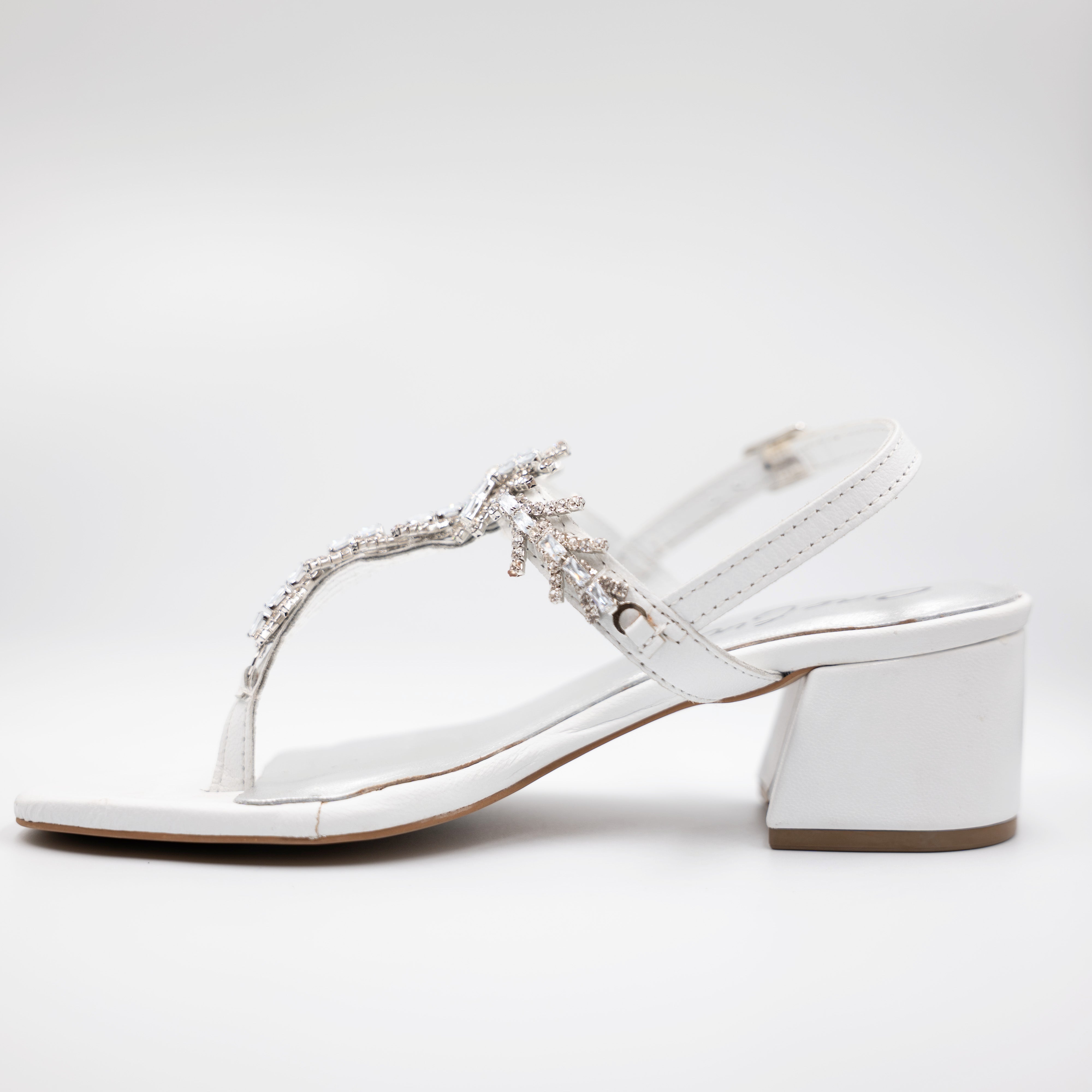 Cristin - Sandali in pelle infradito con pietre
