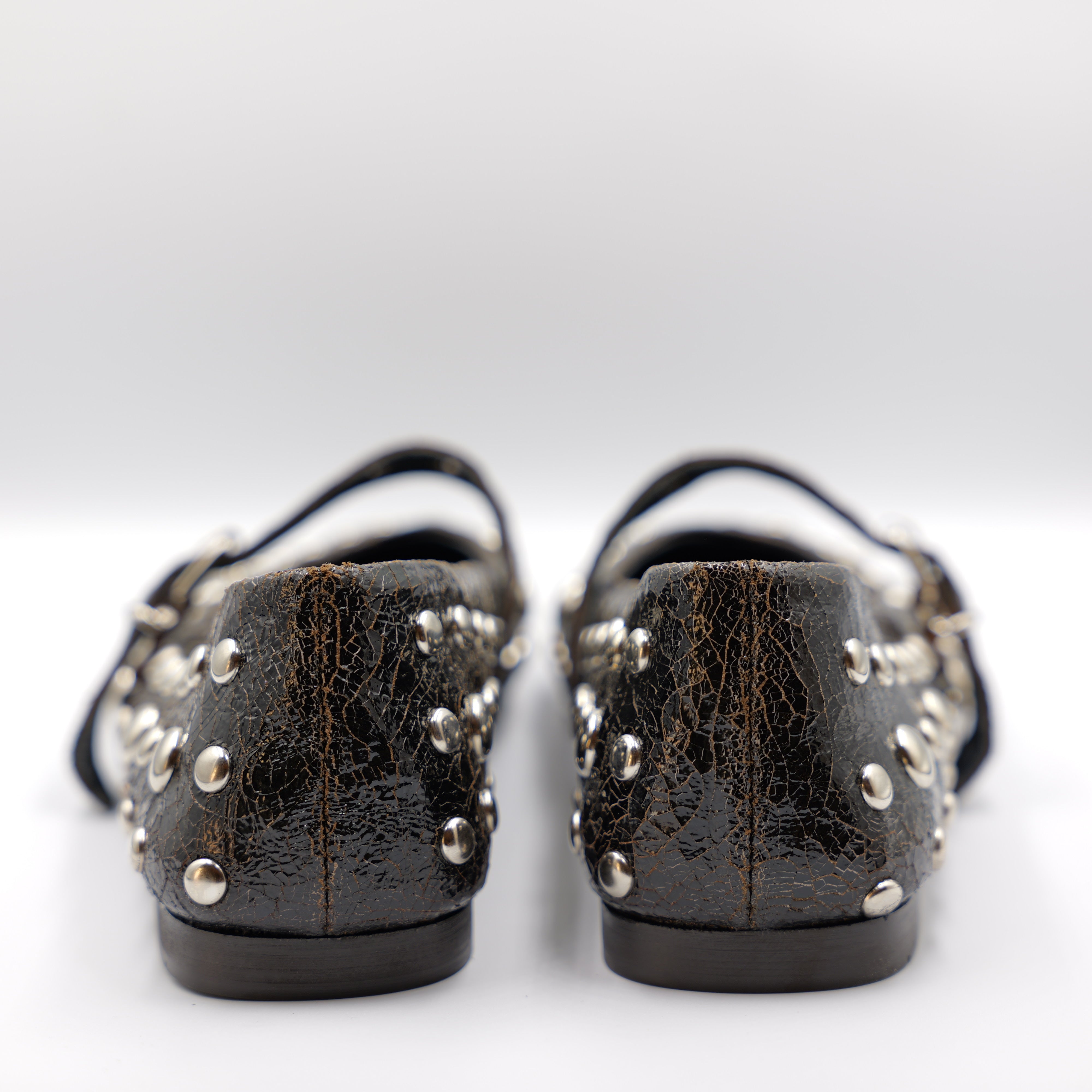Zoe - Ballerine in pelle con borchie